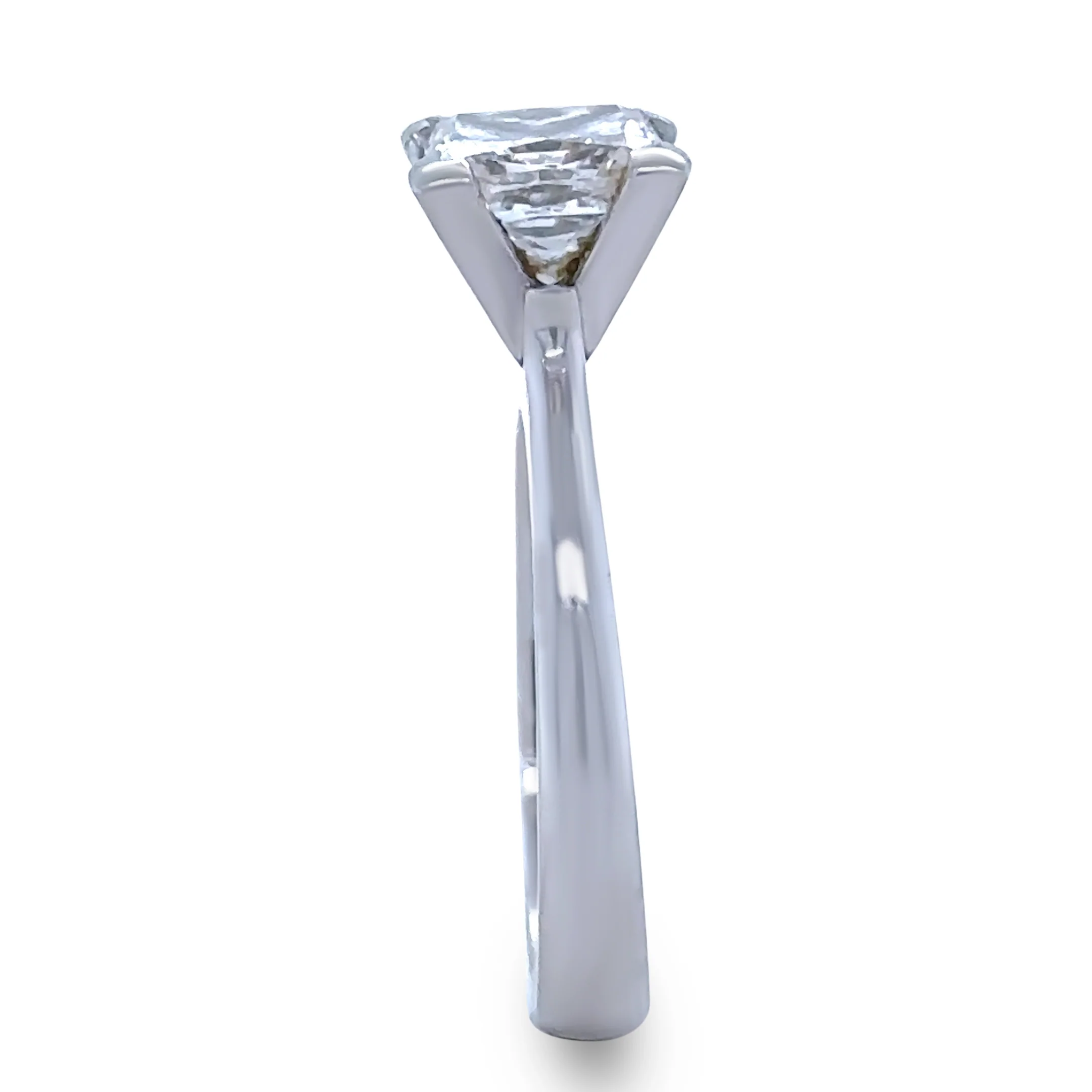 GIA Platinum Princess Cut Diamond Engagement Ring 1.56ct - Image 9