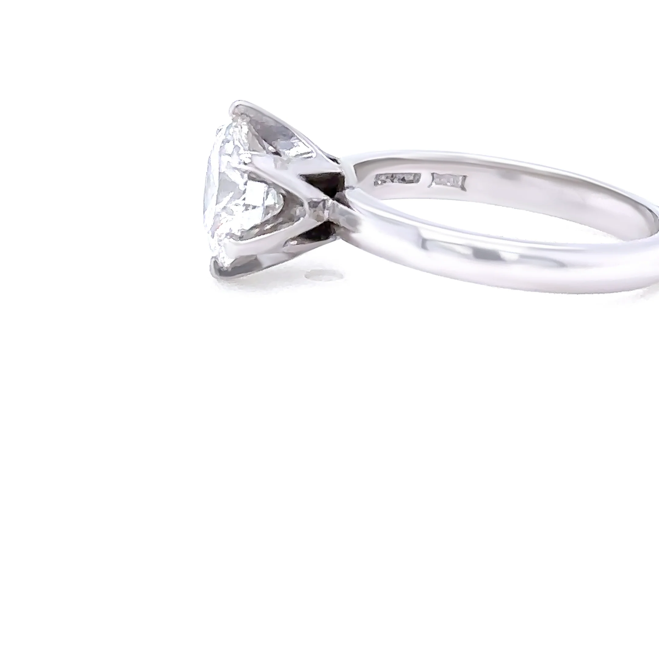 GIA Platinum Round Brilliant Cut Diamond Engagement Ring 1.56ct - Image 6