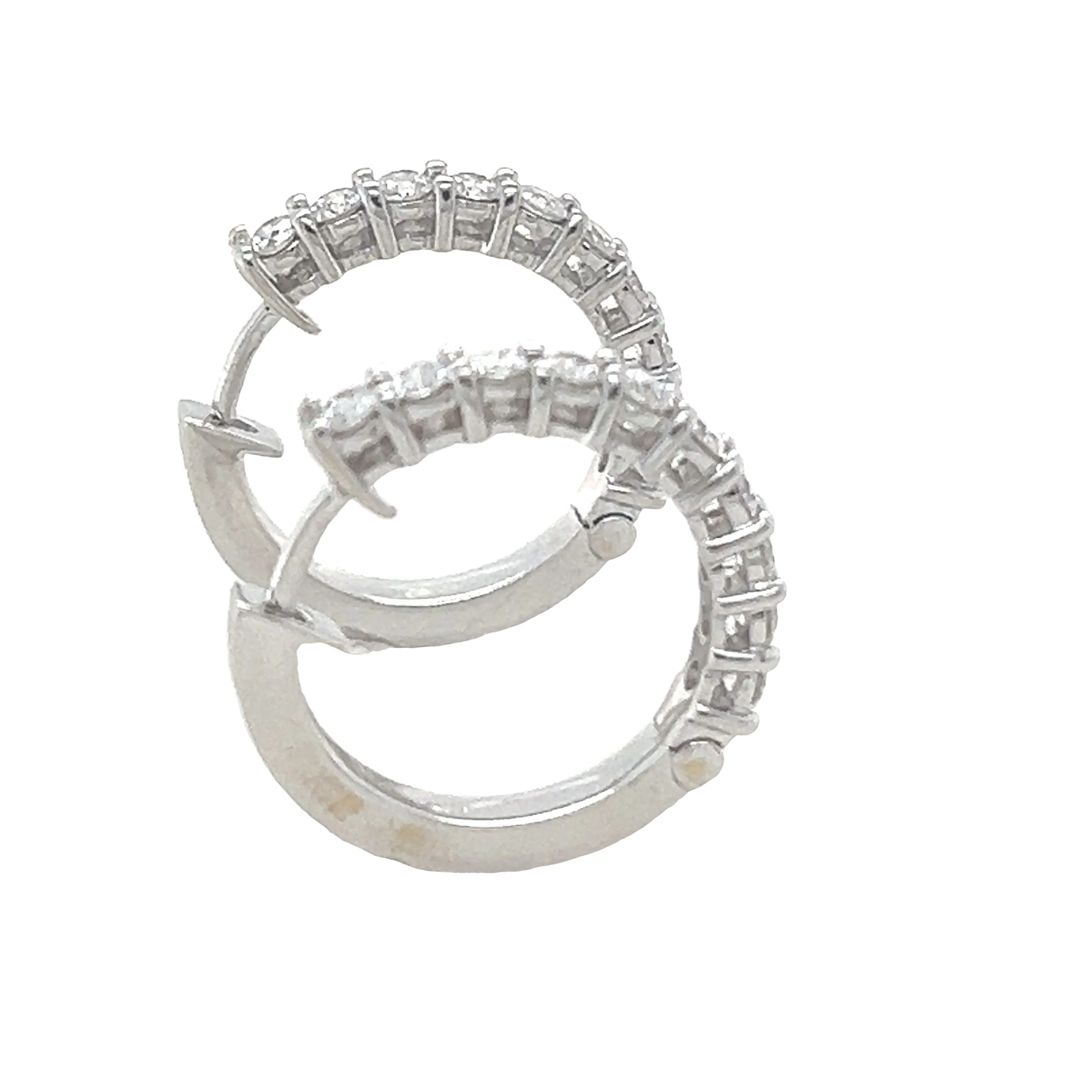 Gregory Diamond Hoop Earrings 1.50ct - Image 4