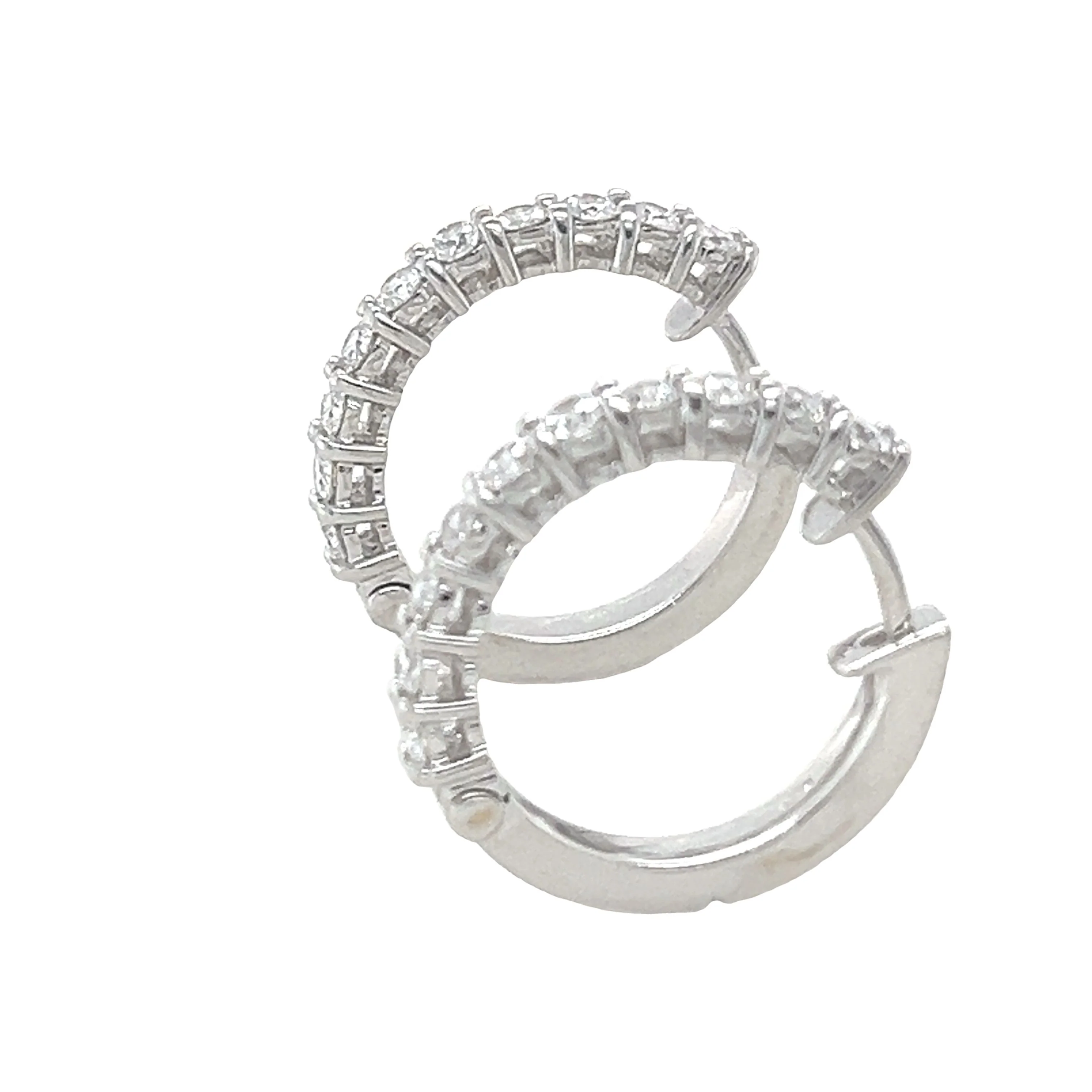 Gregory Diamond Hoop Earrings 1.50ct - Image 5