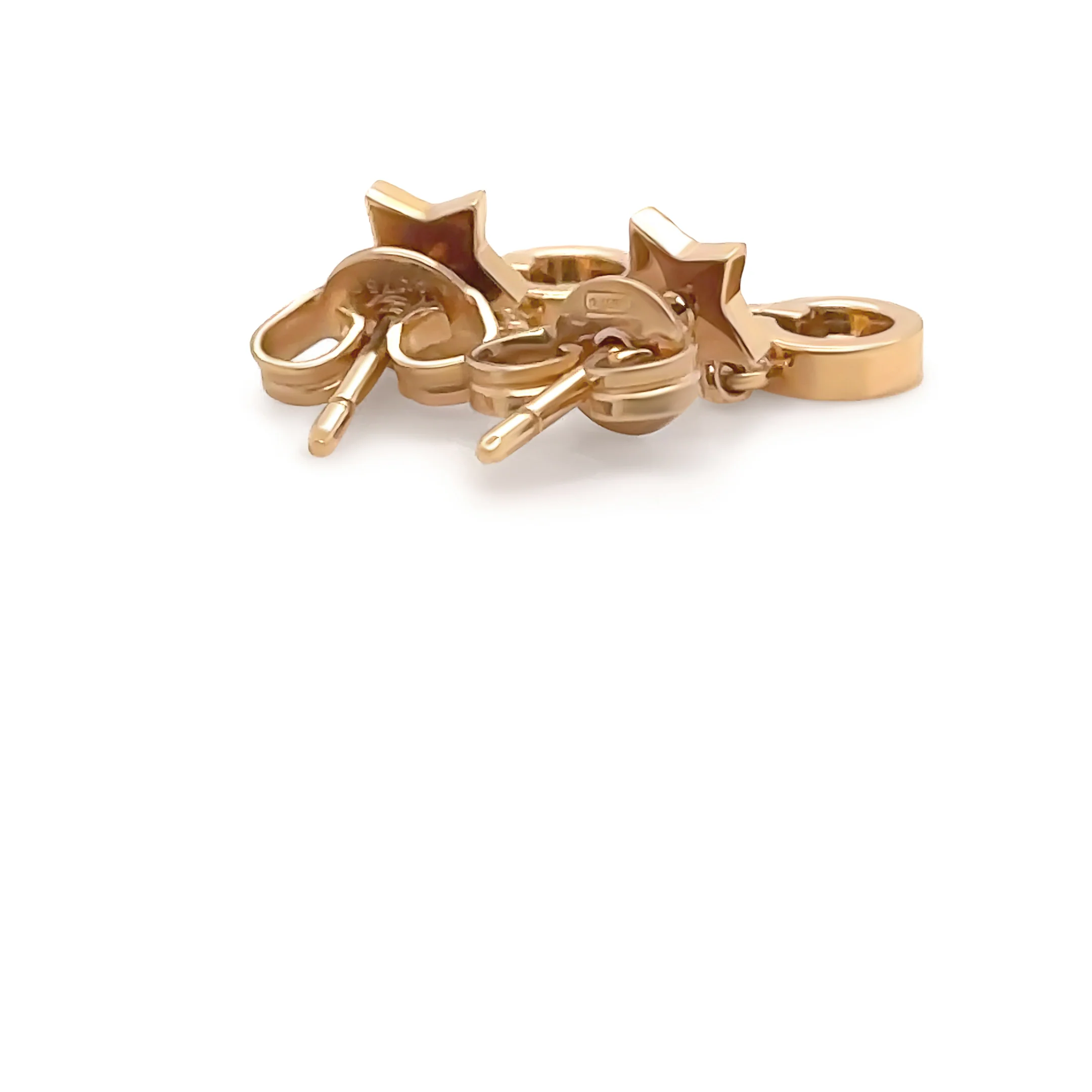 Gucci 18ct Yellow Gold Running Earrings 2g - Image 4