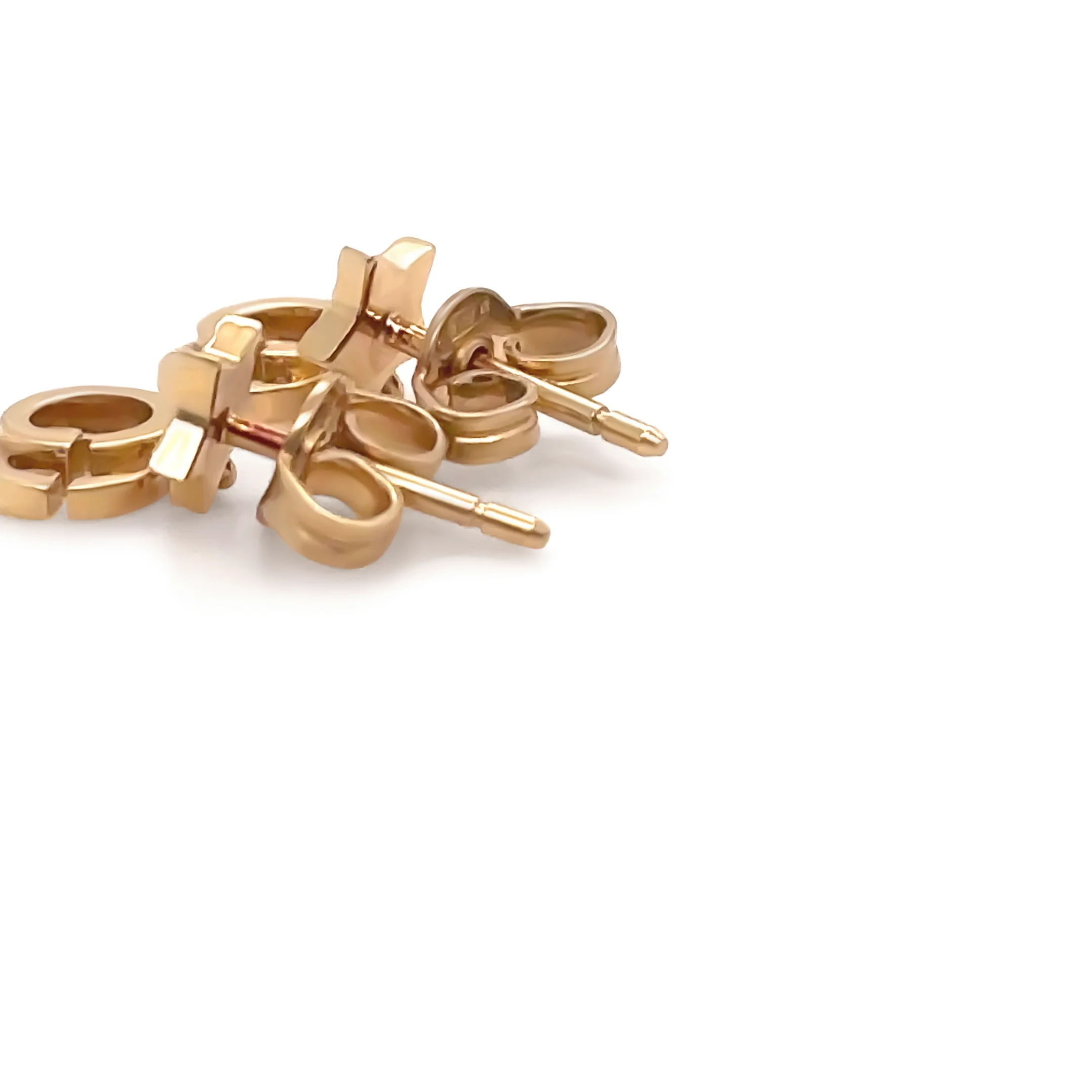 Gucci 18ct Yellow Gold Running Earrings 2g - Image 5