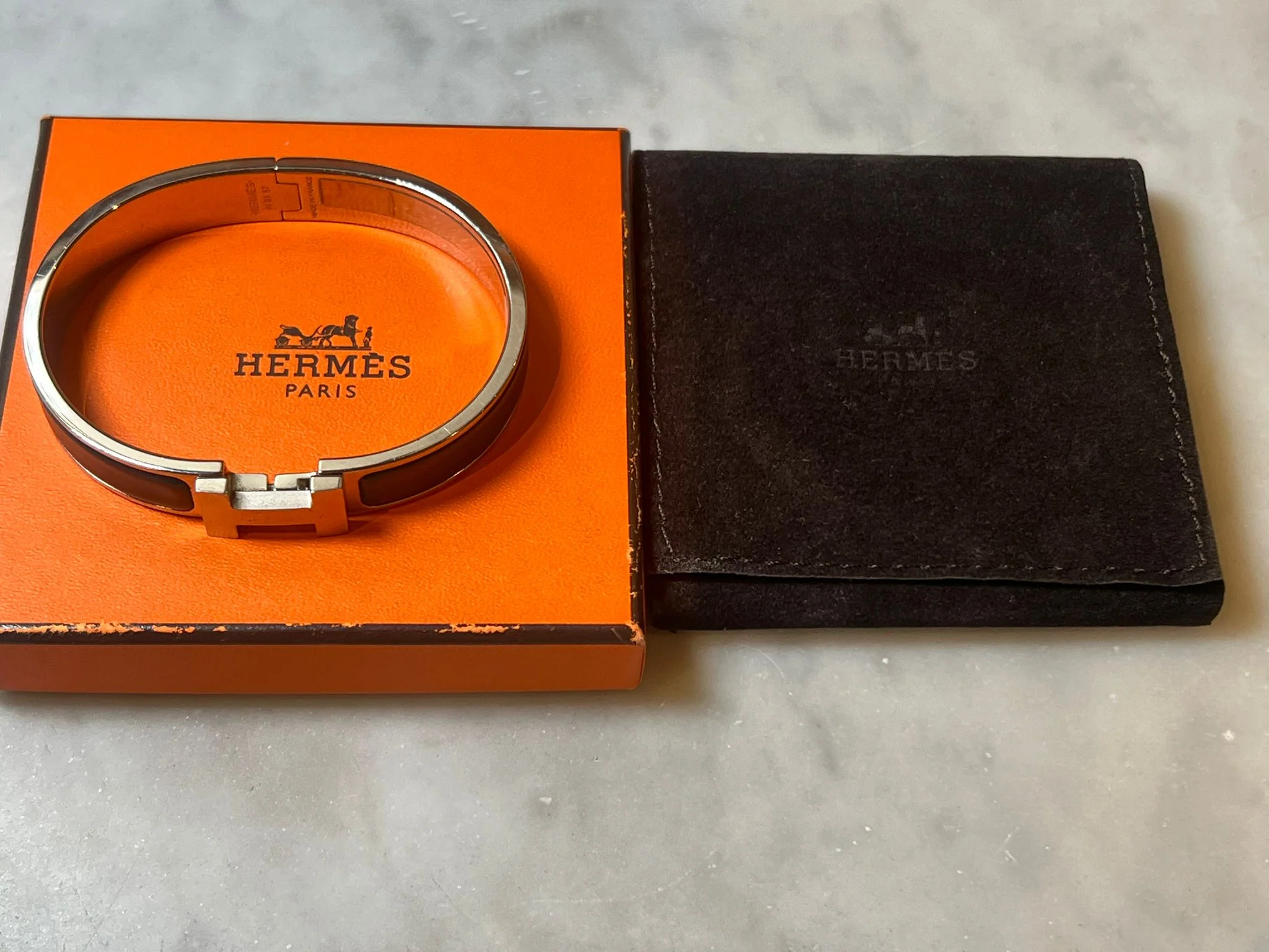 Hermès Clic H Bracelet Palladium-Plated Black - Image 6