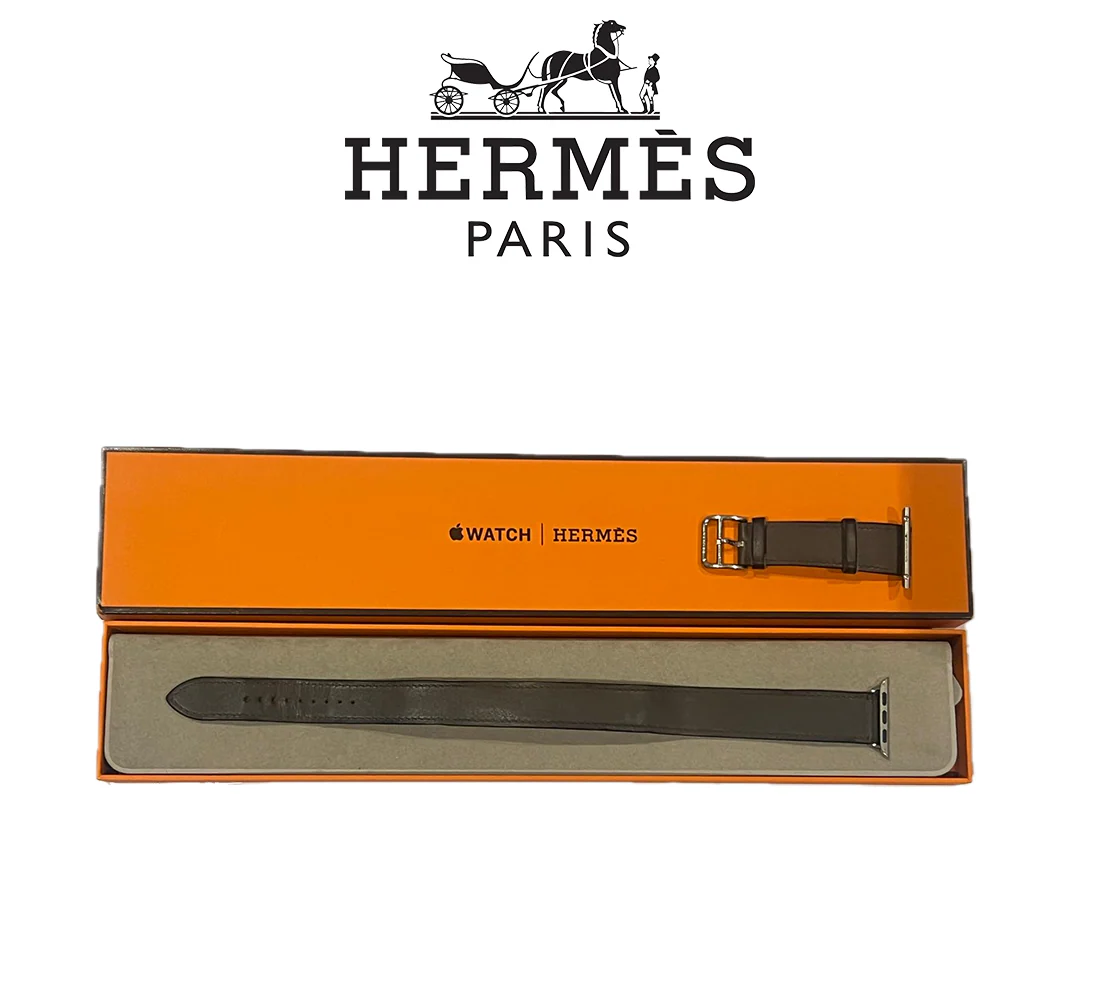 Hermès Double Tour 41mm Attelage Apple Watch Band (Black)