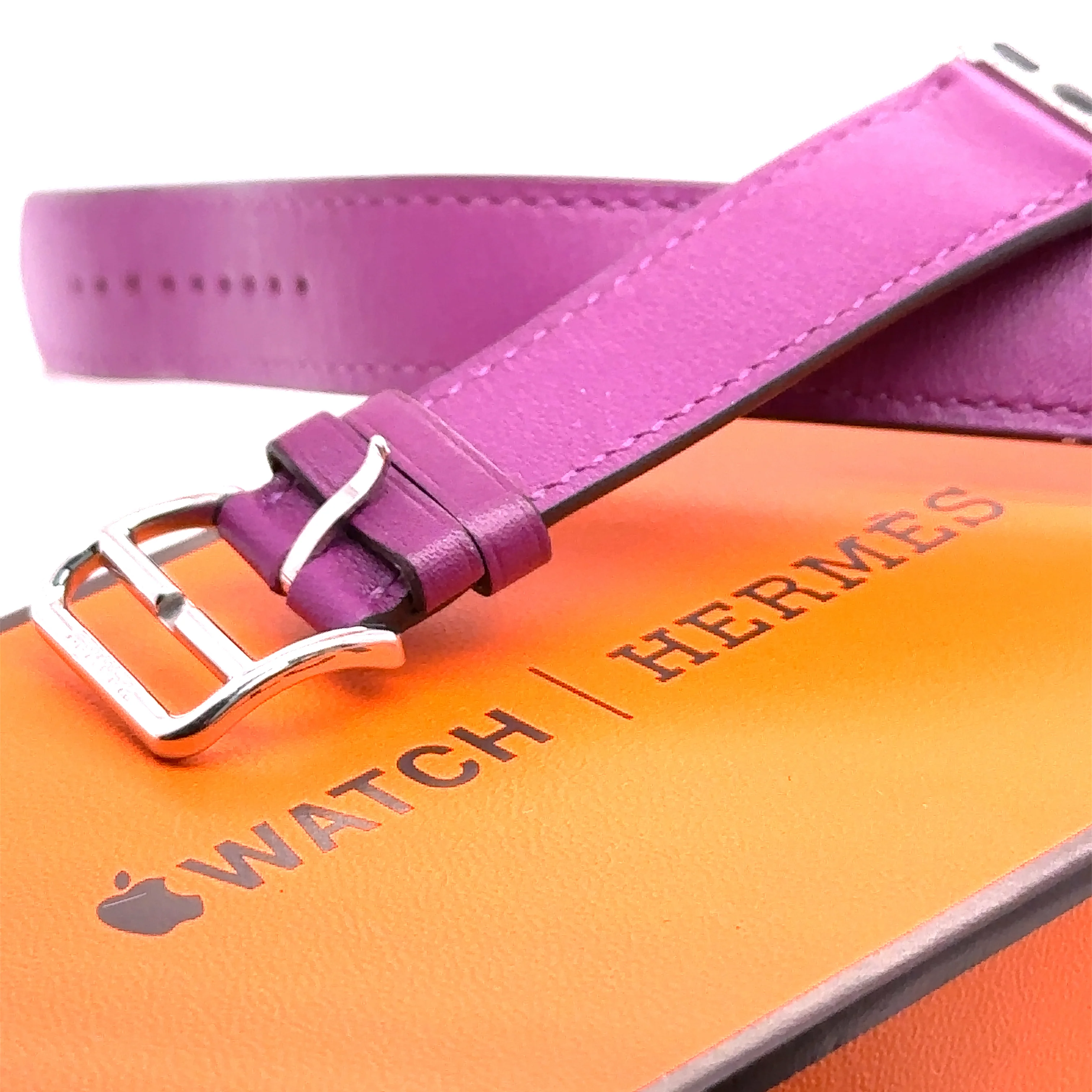 Hermès Double Tour 41mm Attelage Apple Watch Band (Purple) - Image 2
