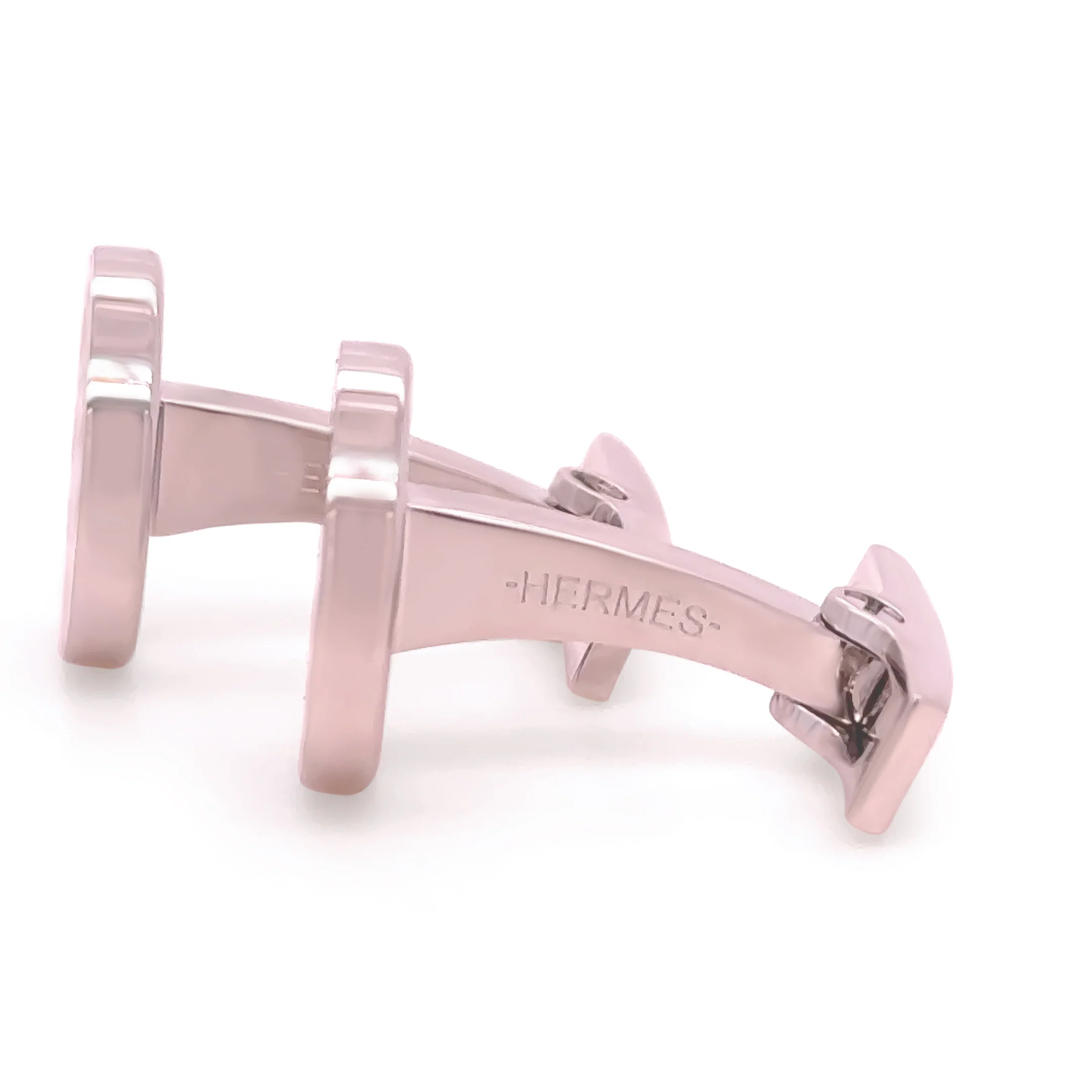 Hermès Licol 2 Bleu Sapphire Cufflinks 9.78g - Image 4