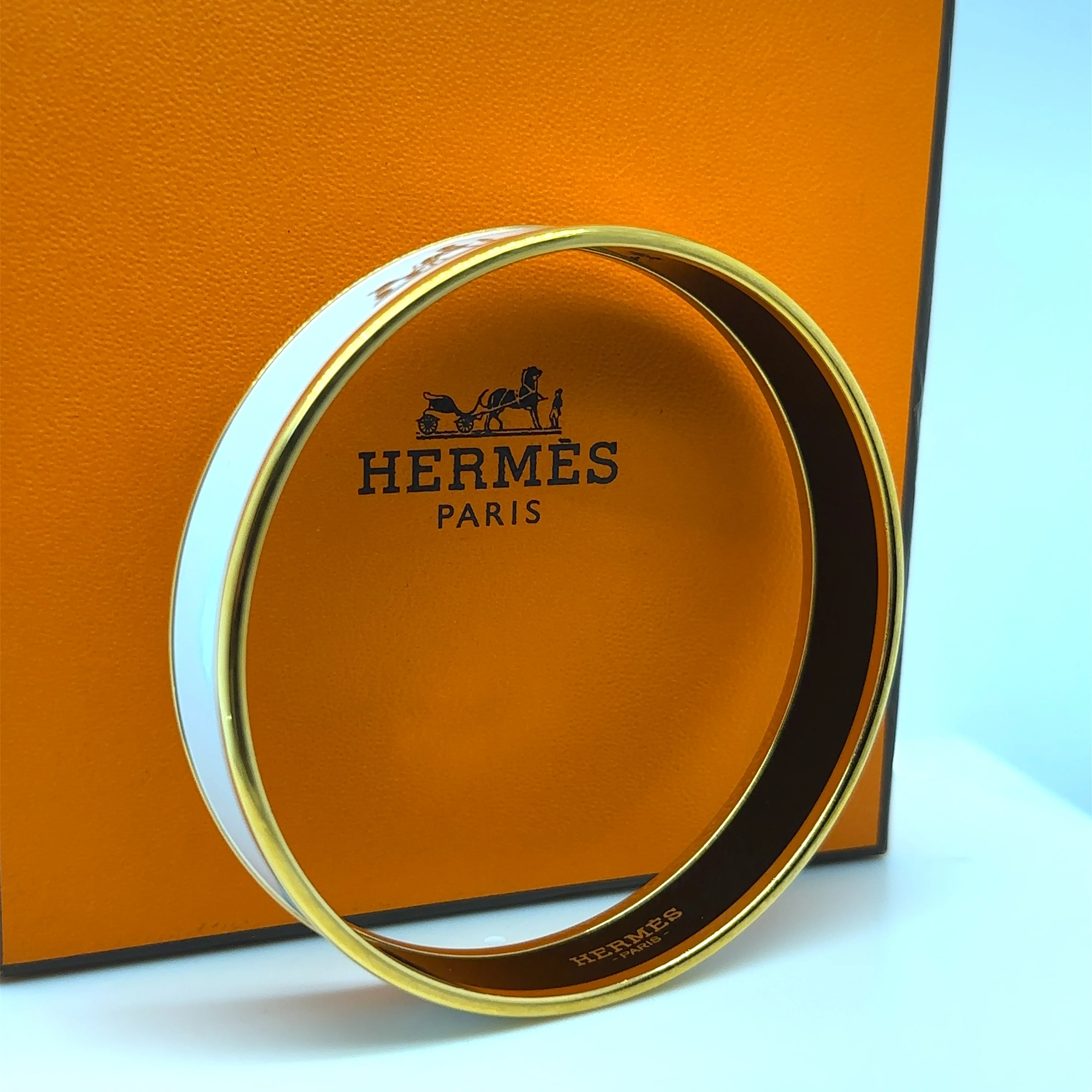 Hermes Uni Bangle White - Image 6