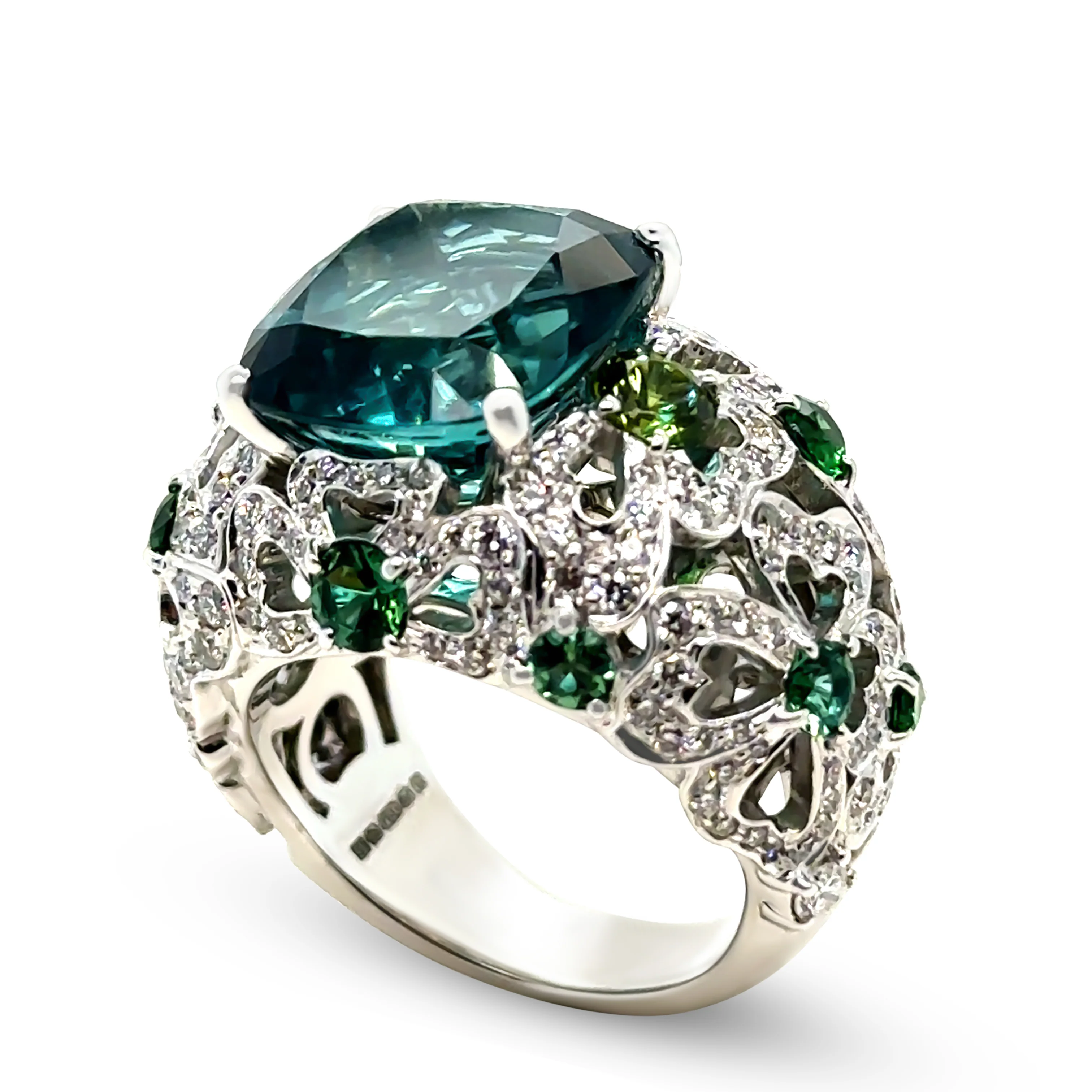 Garrard 18ct White Gold Bombé Cocktail Ring 11.47ct - Image 7