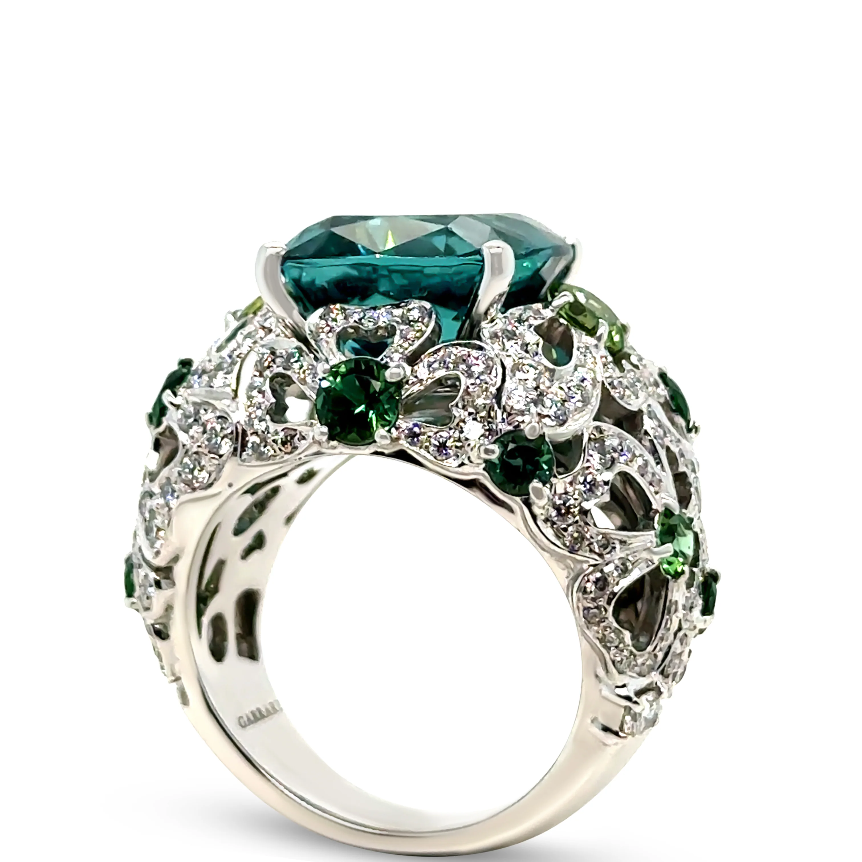 Garrard 18ct White Gold Bombé Cocktail Ring 11.47ct - Image 8