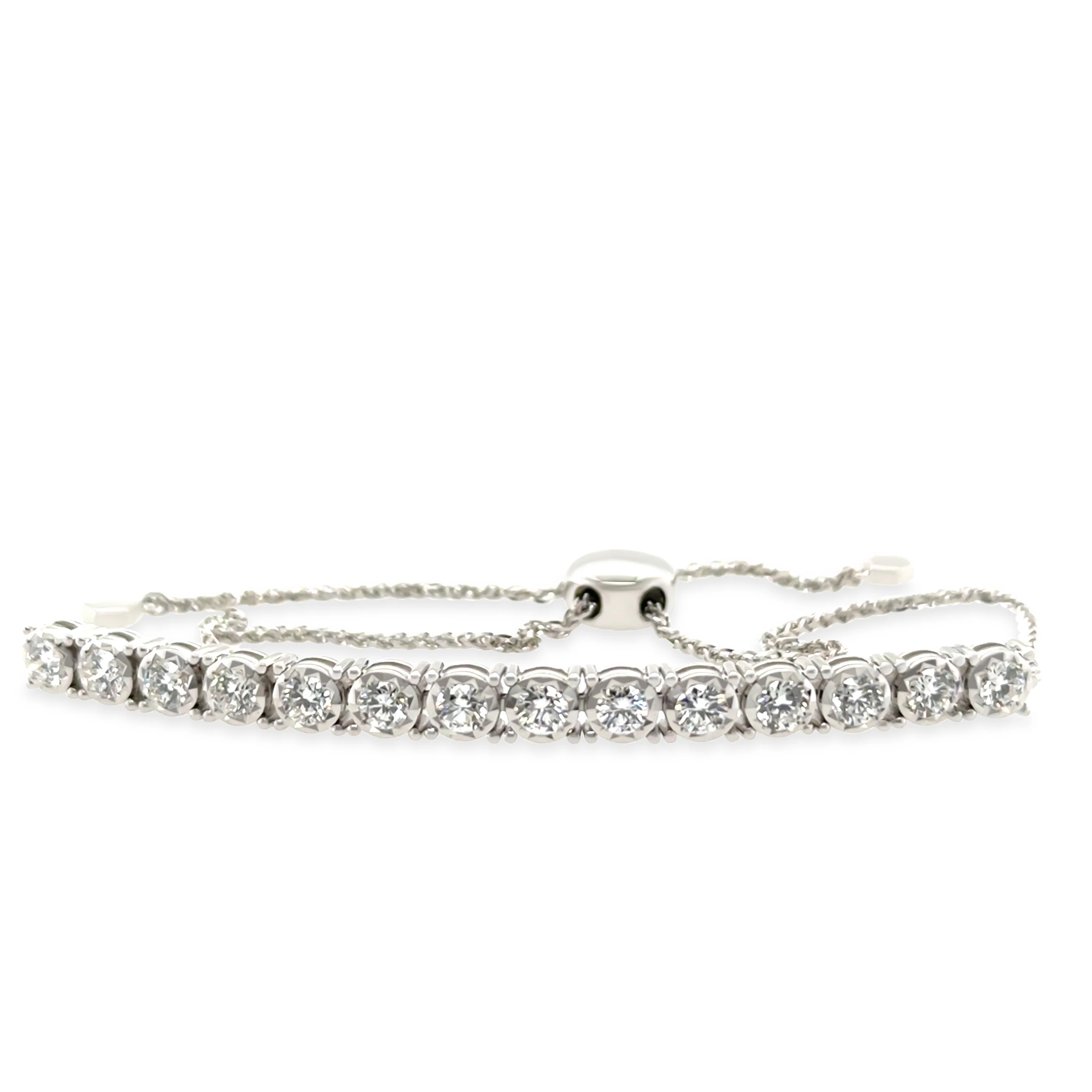 House of K Dor 18ct Gold Diamond Tennis Tassel Bracelet – 1.32ct - Image 2