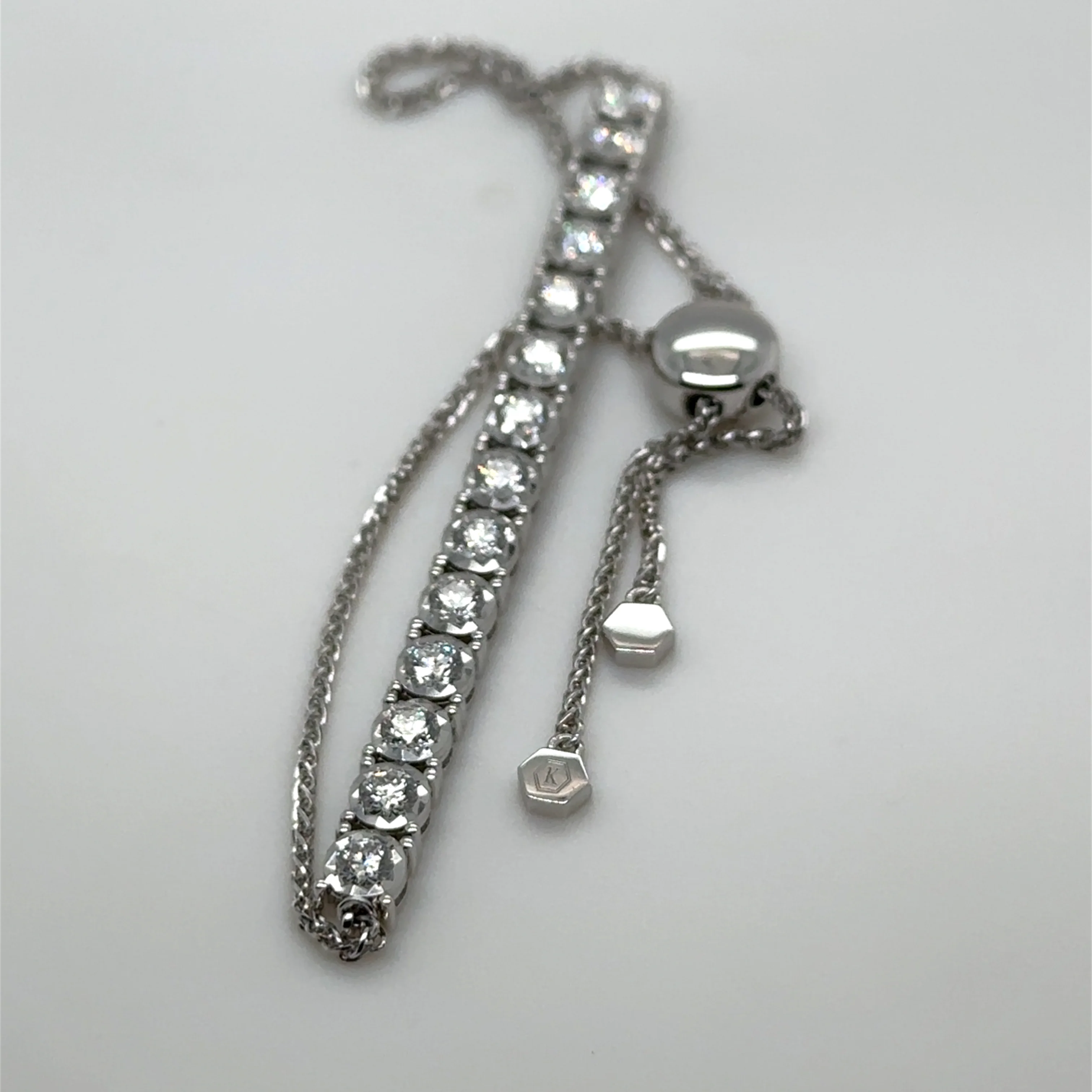 House of K Dor 18ct Gold Diamond Tennis Tassel Bracelet – 1.32ct - Image 5