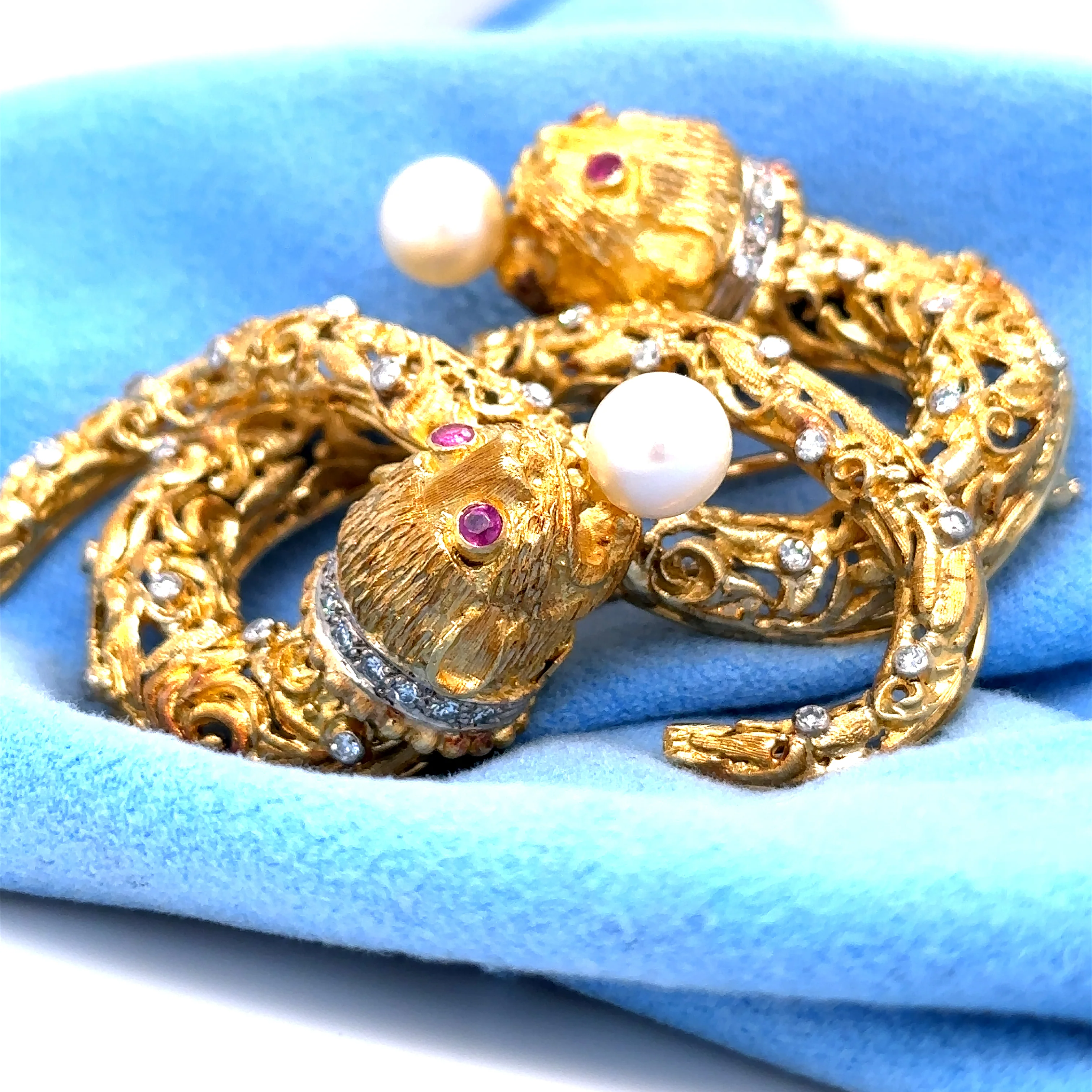 Ilias Lalaounis Vintage Intertwined Chimeras Brooch - Image 7