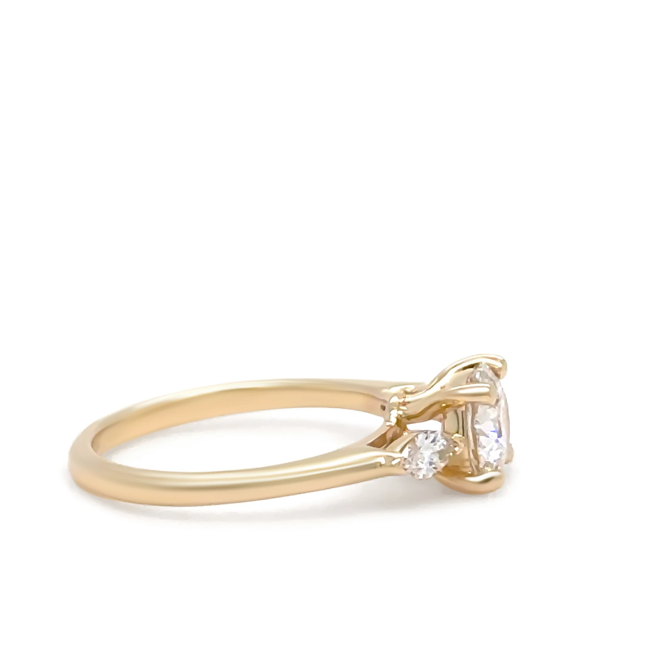 James Allen 14ct Yellow Gold Three-Stone Lab Diamond Ring 0.95ct 2.36g - Image 3
