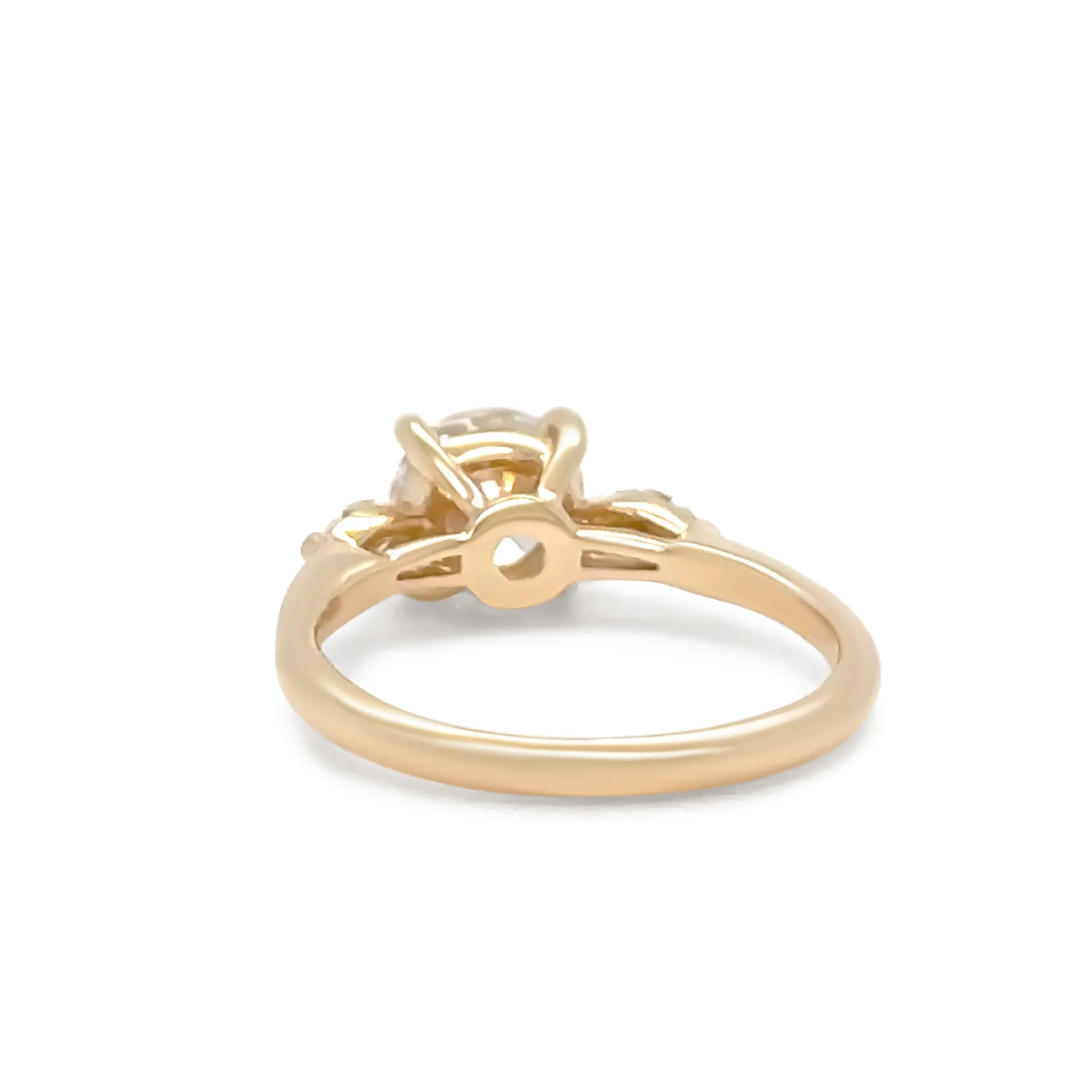James Allen 14ct Yellow Gold Three-Stone Lab Diamond Ring 0.95ct 2.36g - Image 4
