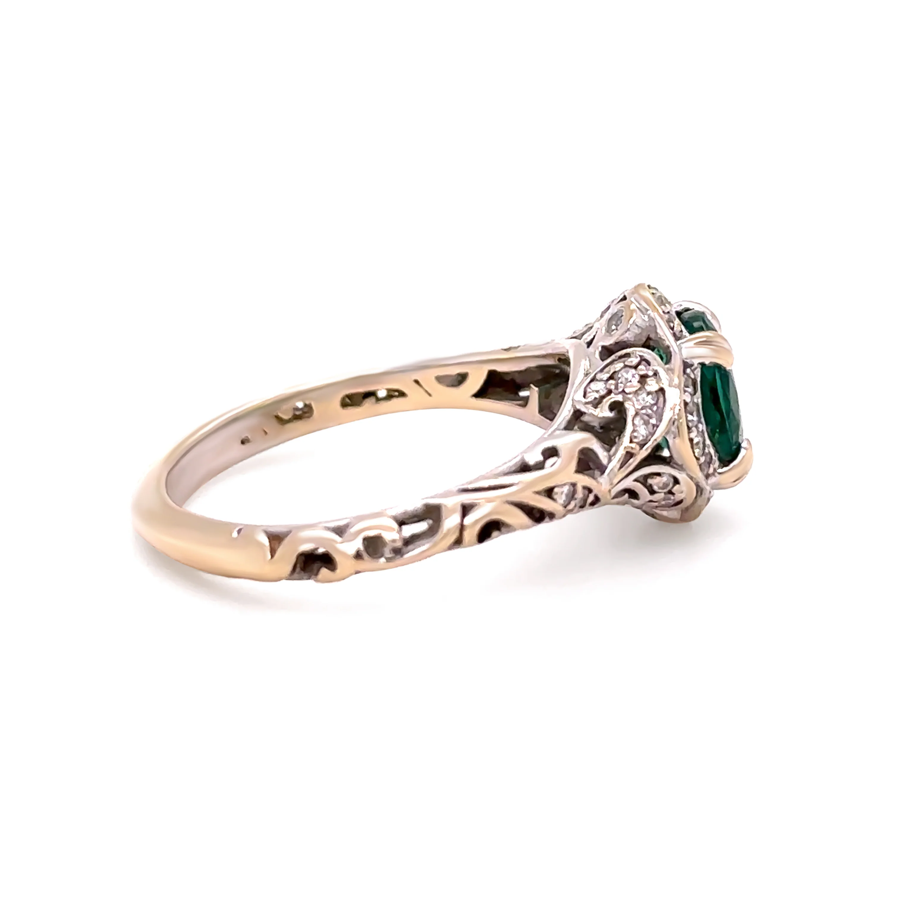 James Allen 18ct White Gold Emerald & Diamond Ring 1.47ct 4.19g - Image 3