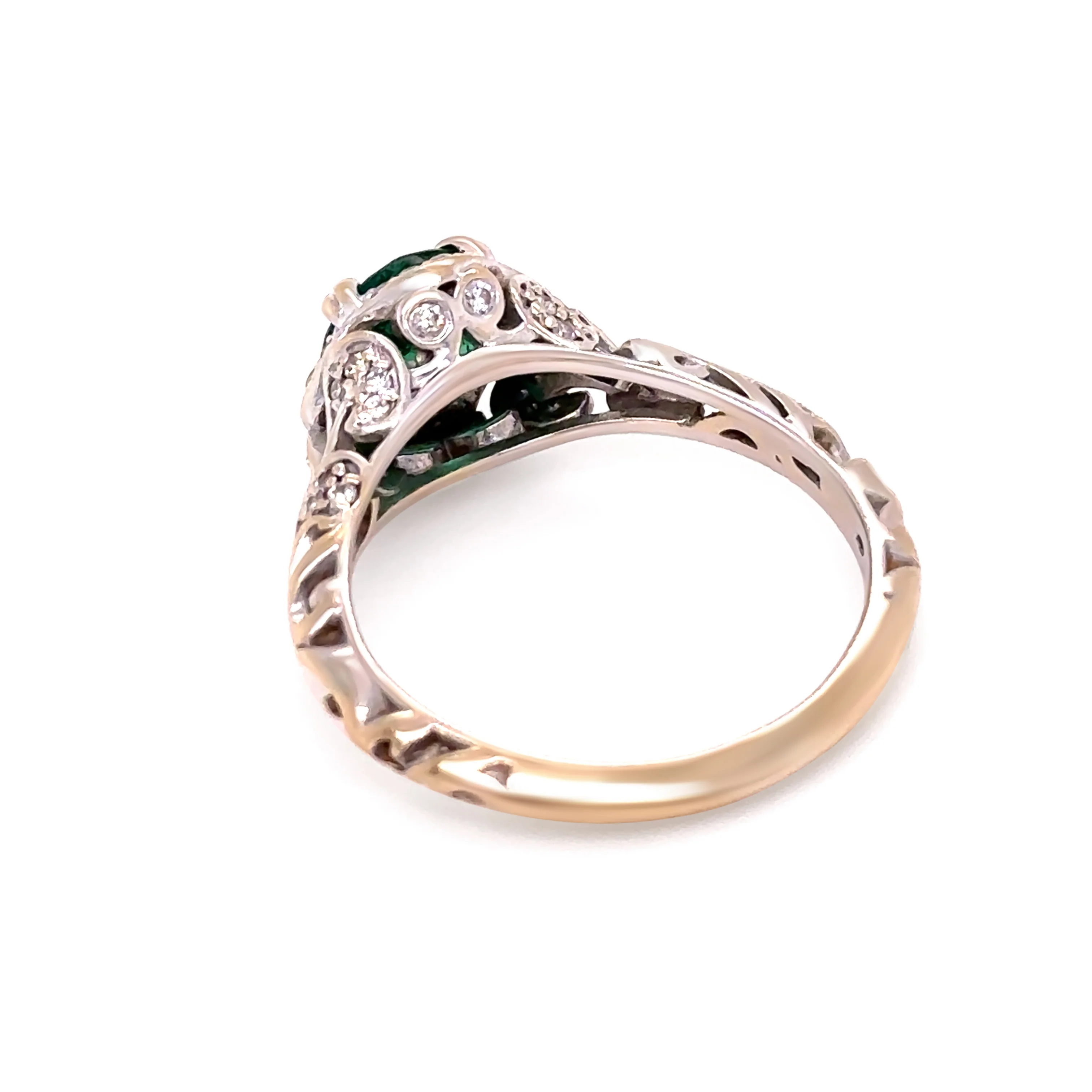 James Allen 18ct White Gold Emerald & Diamond Ring 1.47ct 4.19g - Image 4