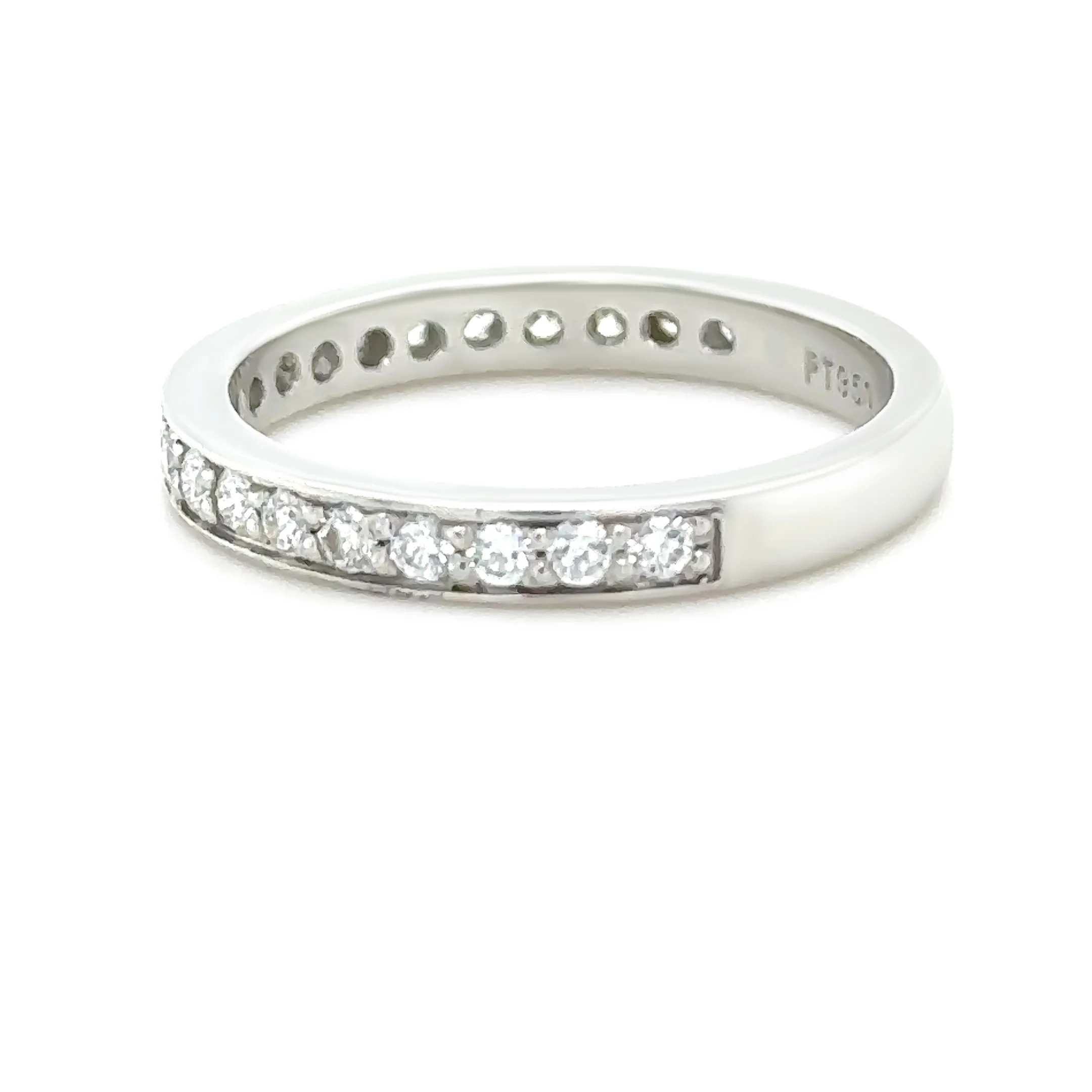 James Allen Platinum Pave Diamond Wedding Band 0.42ct 4.48g - Image 4