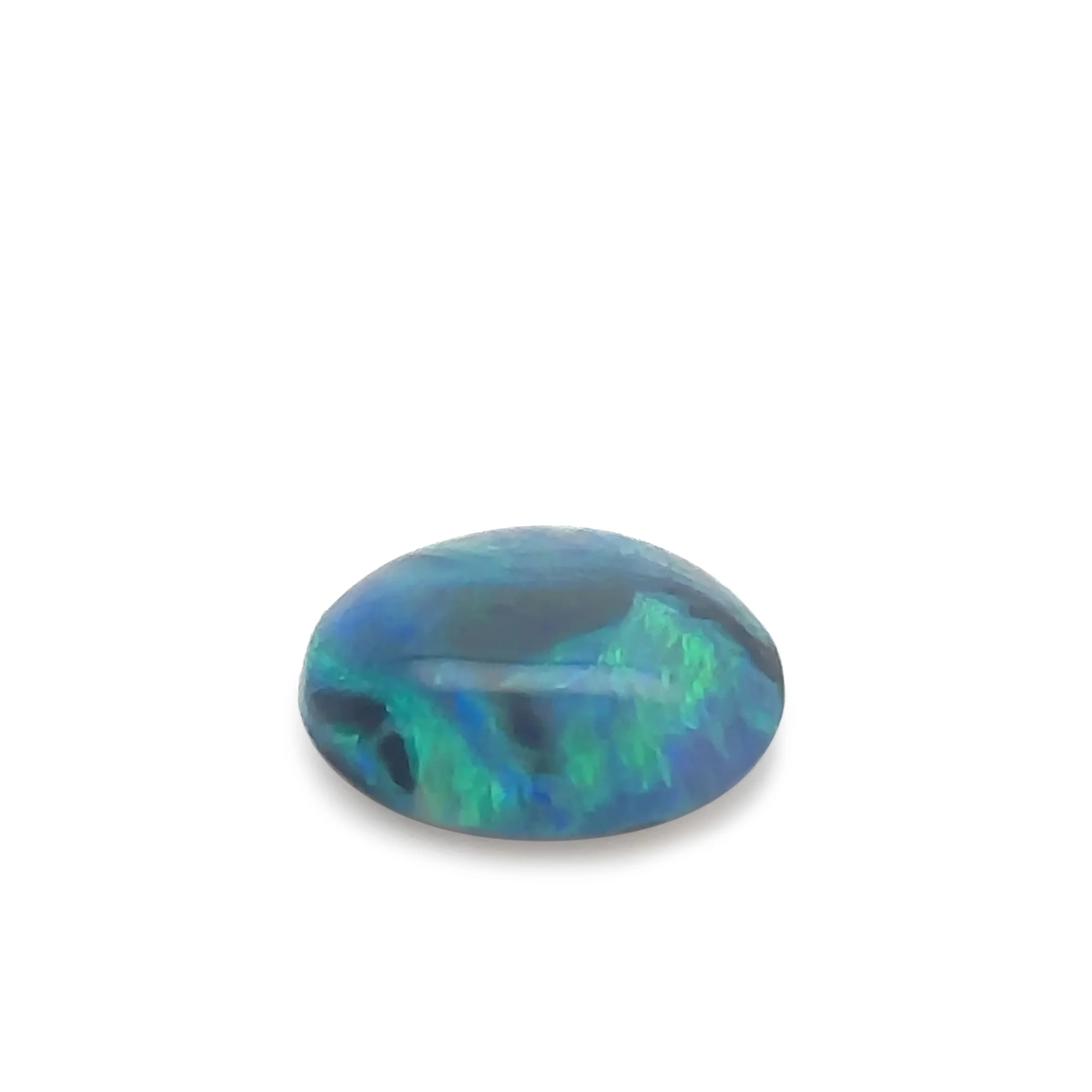 Loose Round Lightning Ridge Black Opal 5.15ct– Green/Blue Flowing Pattern - Image 6