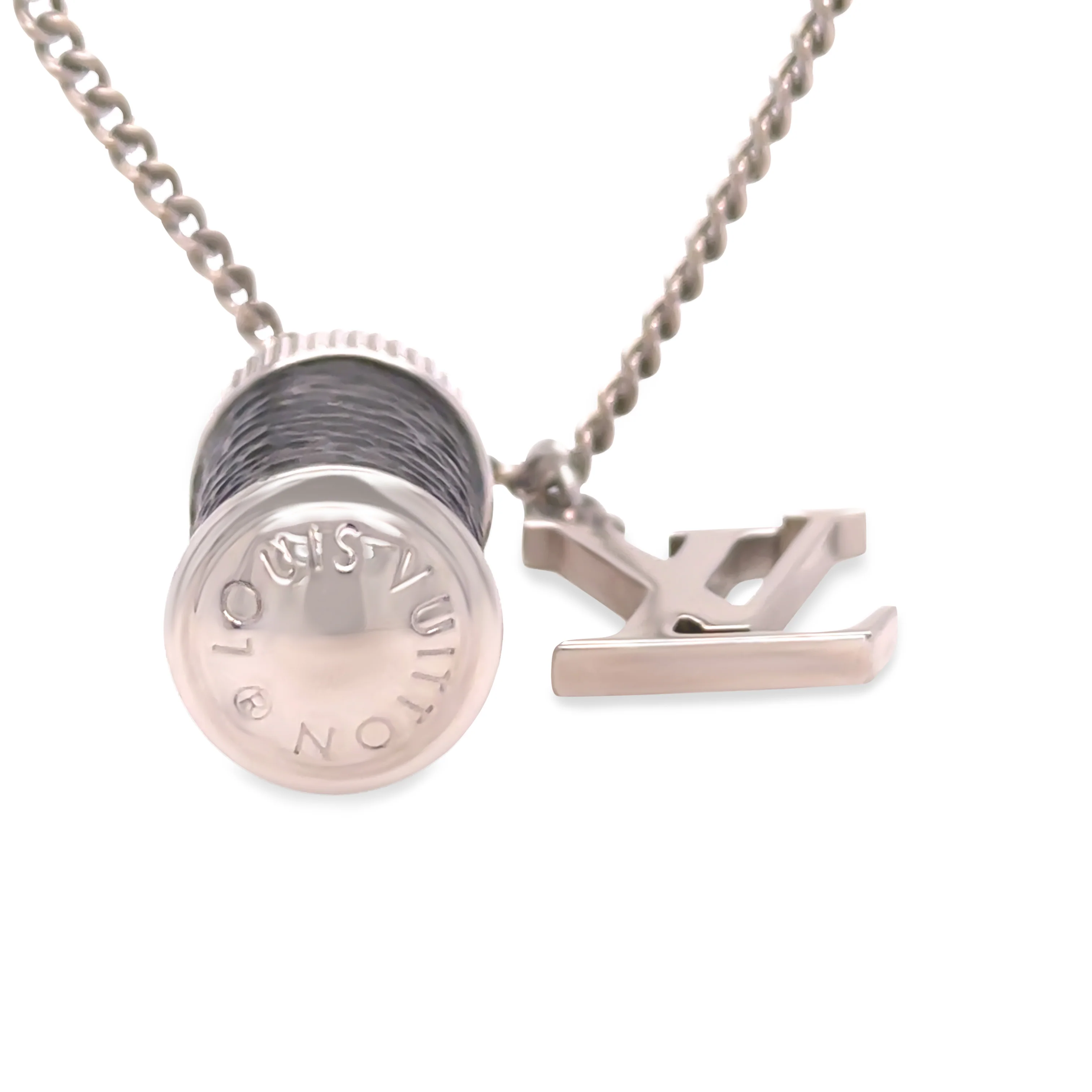 Louis Vuitton Monogram Eclipse Charms Necklace – Silver Tone - Image 7