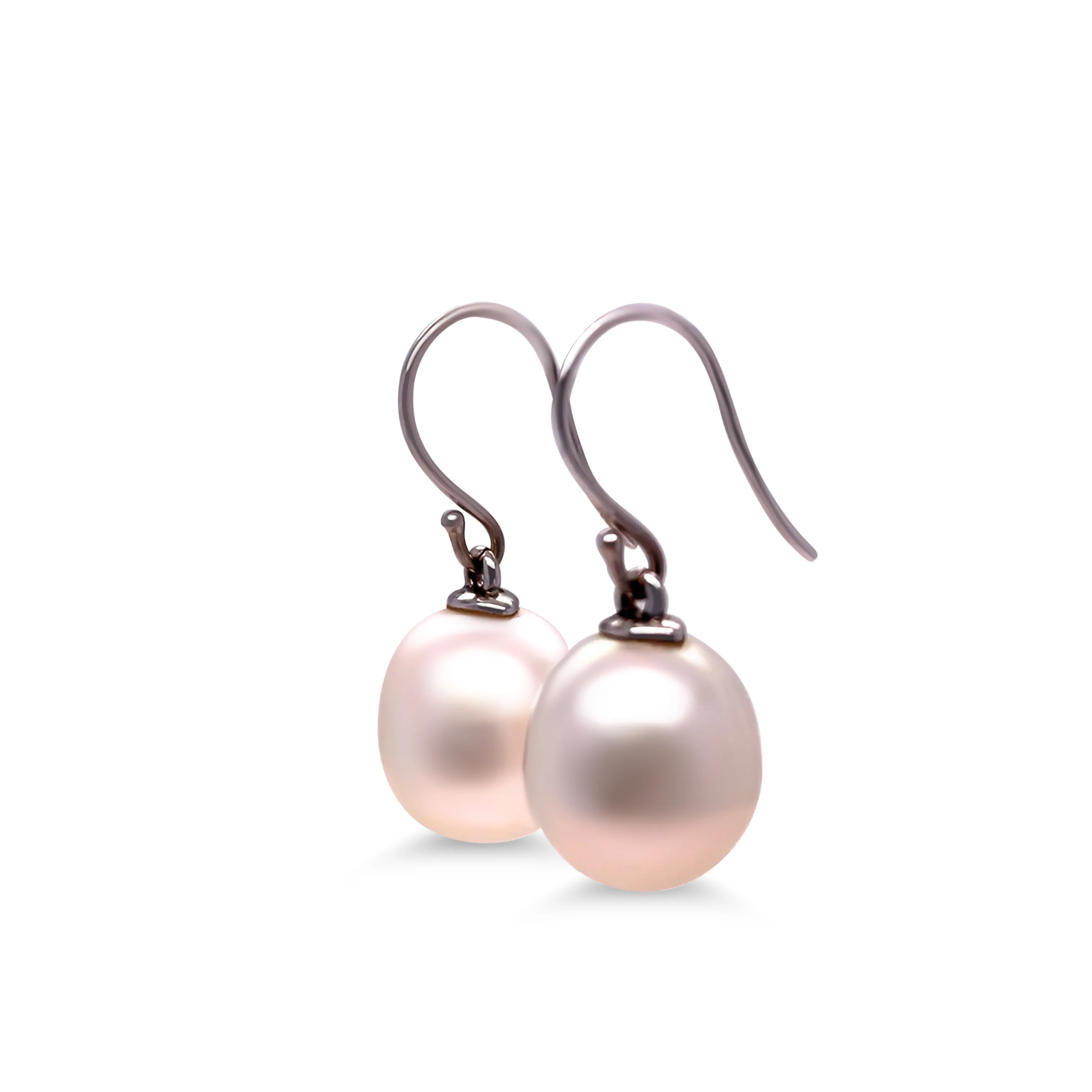 Paspaley 18ct White Gold South Sea Pearl Shepherd Hook Earrings - Image 4