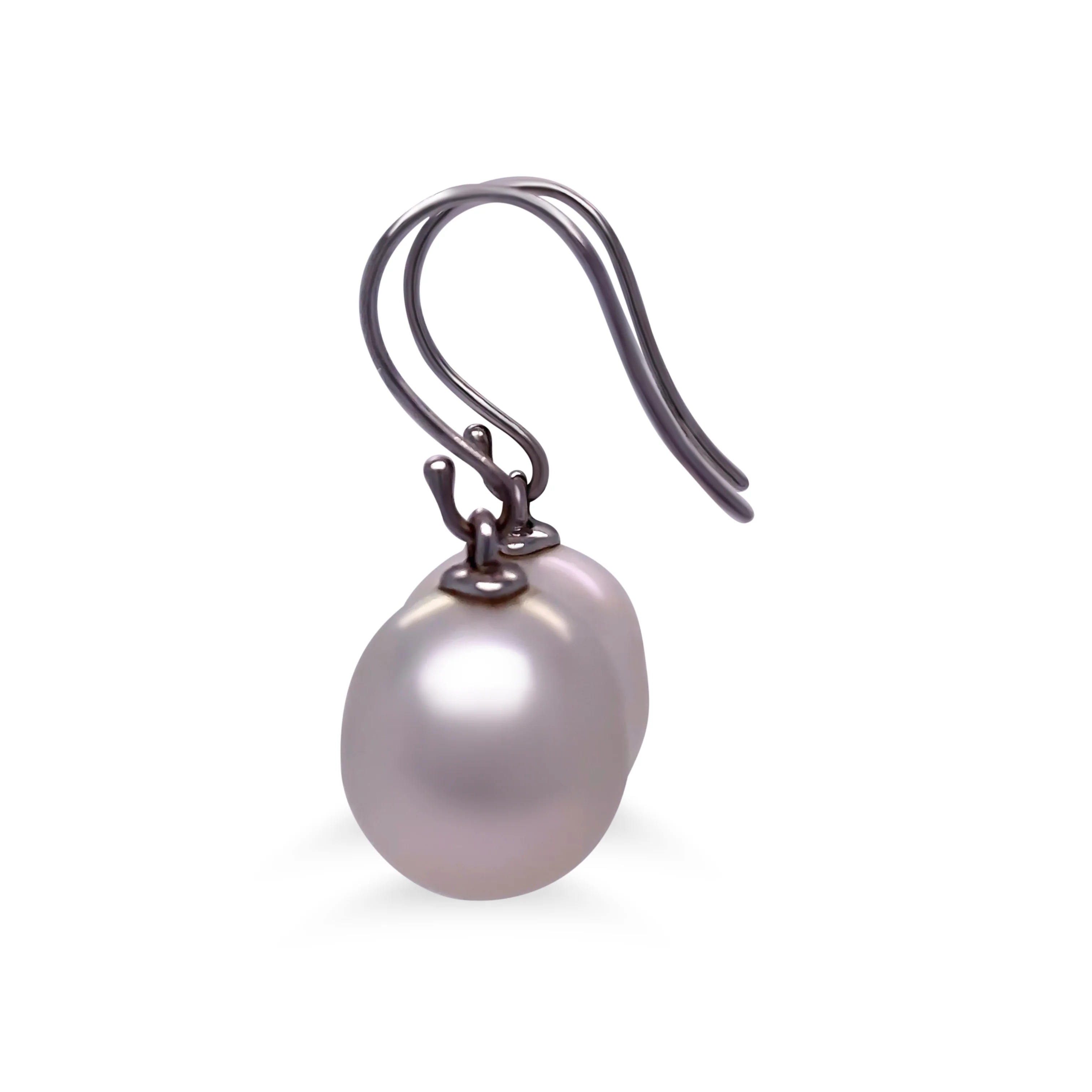 Paspaley 18ct White Gold South Sea Pearl Shepherd Hook Earrings - Image 5