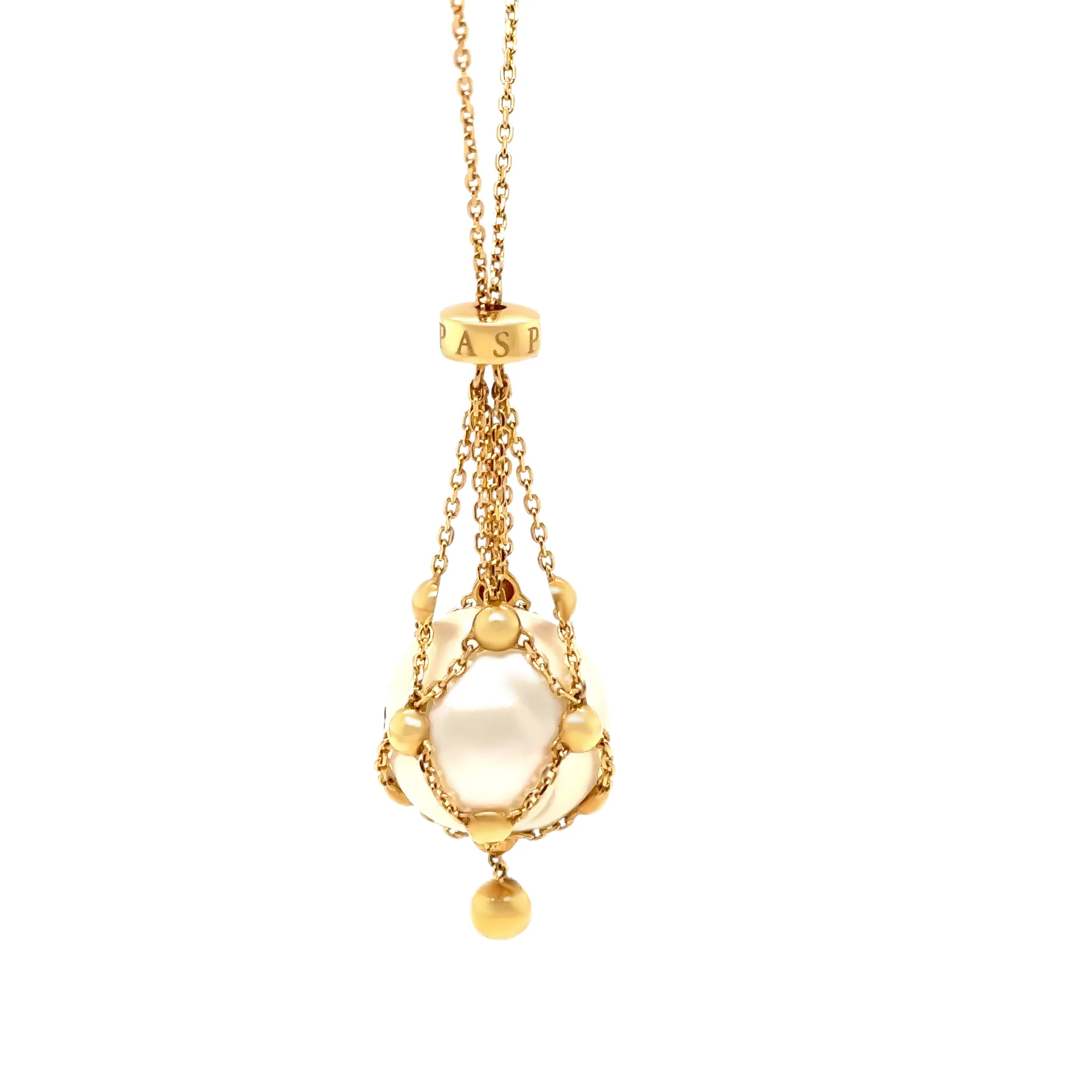 Paspaley 18ct Yellow Gold Lavalier Necklace with 13mm Circle Pearl - Image 3