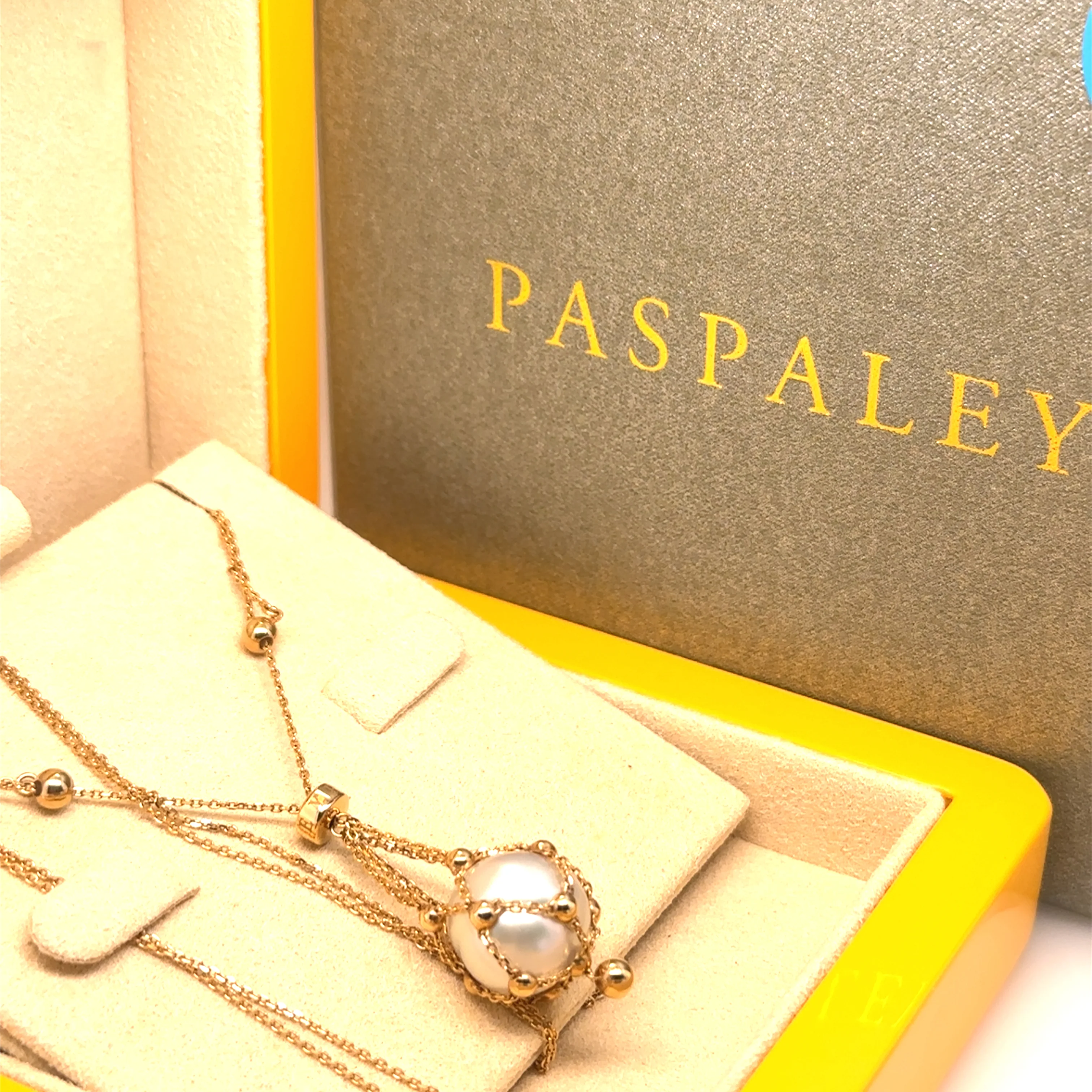 Paspaley 18ct Yellow Gold Lavalier Necklace with 13mm Circle Pearl - Image 7