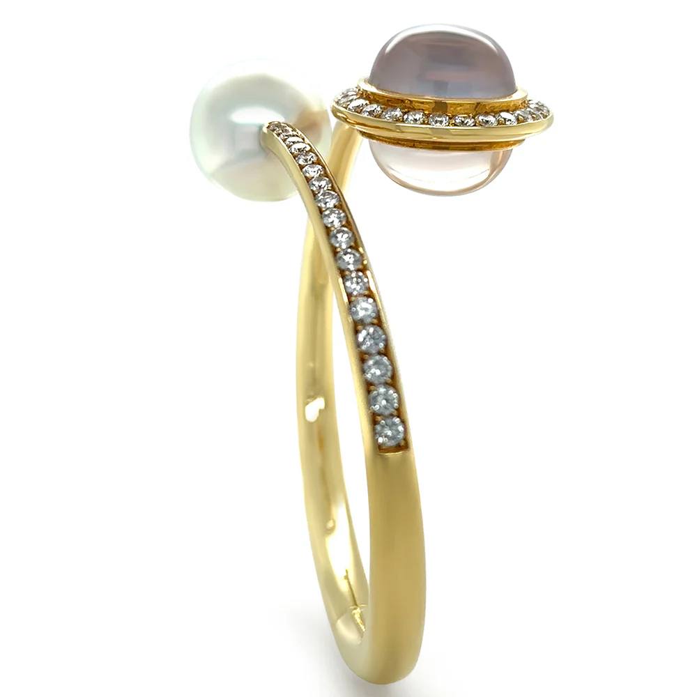 Paspaley 18ct Yellow Gold Muse Pearl & Diamond Bangle 2.18ct 42.85g - Image 8
