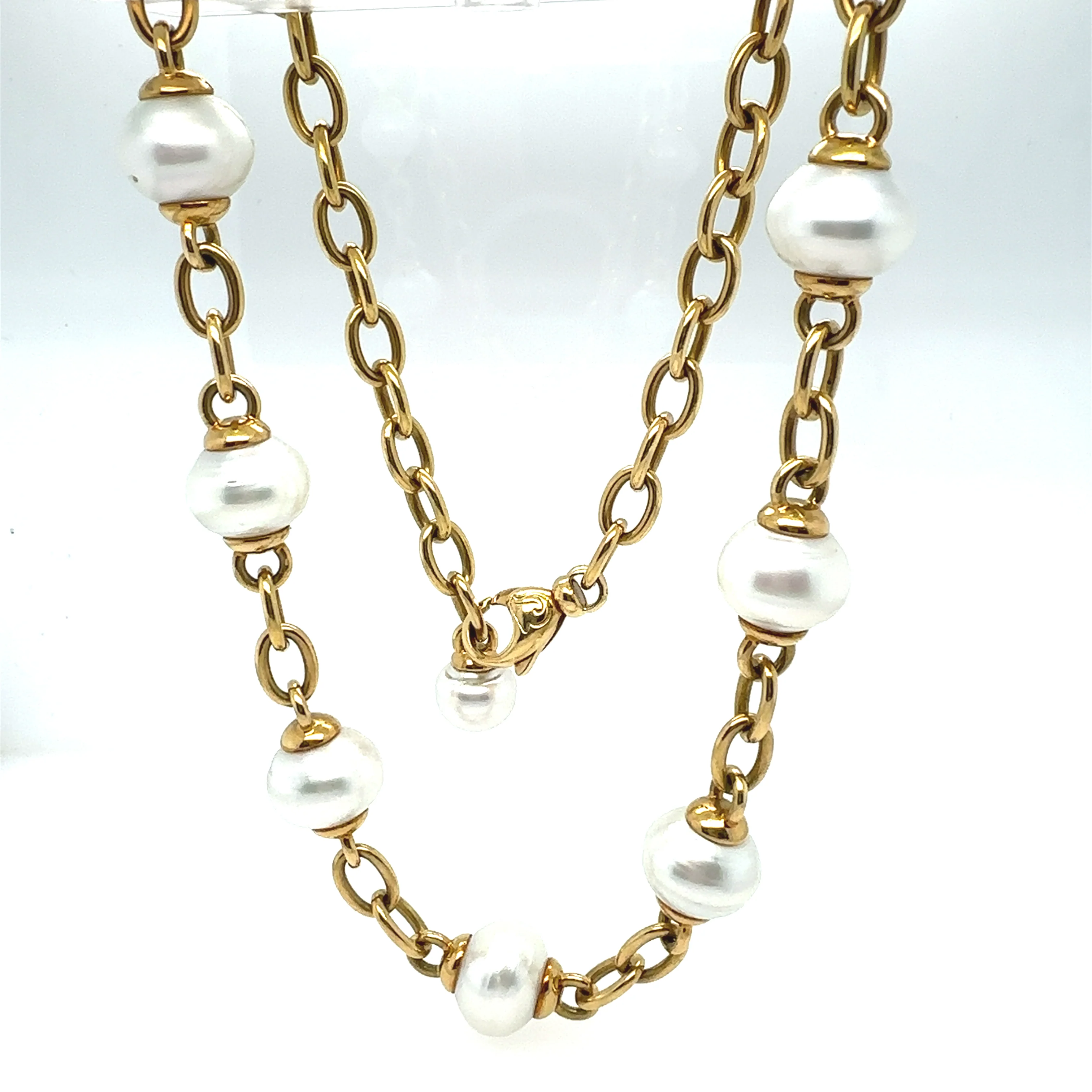 Paspaley 18ct Yellow Gold Pearl Necklace 73.3g - Image 7