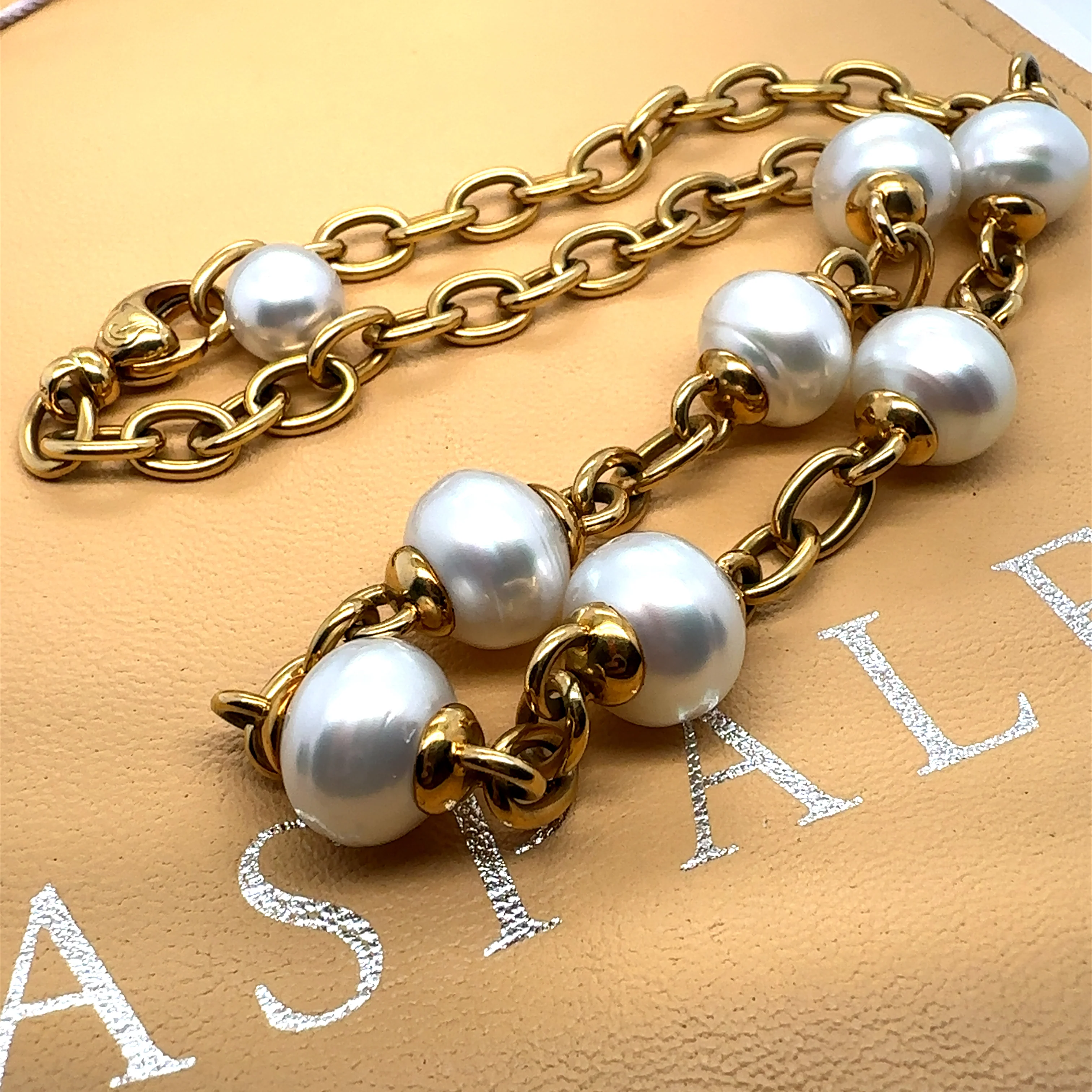 Paspaley 18ct Yellow Gold Pearl Necklace 73.3g - Image 9