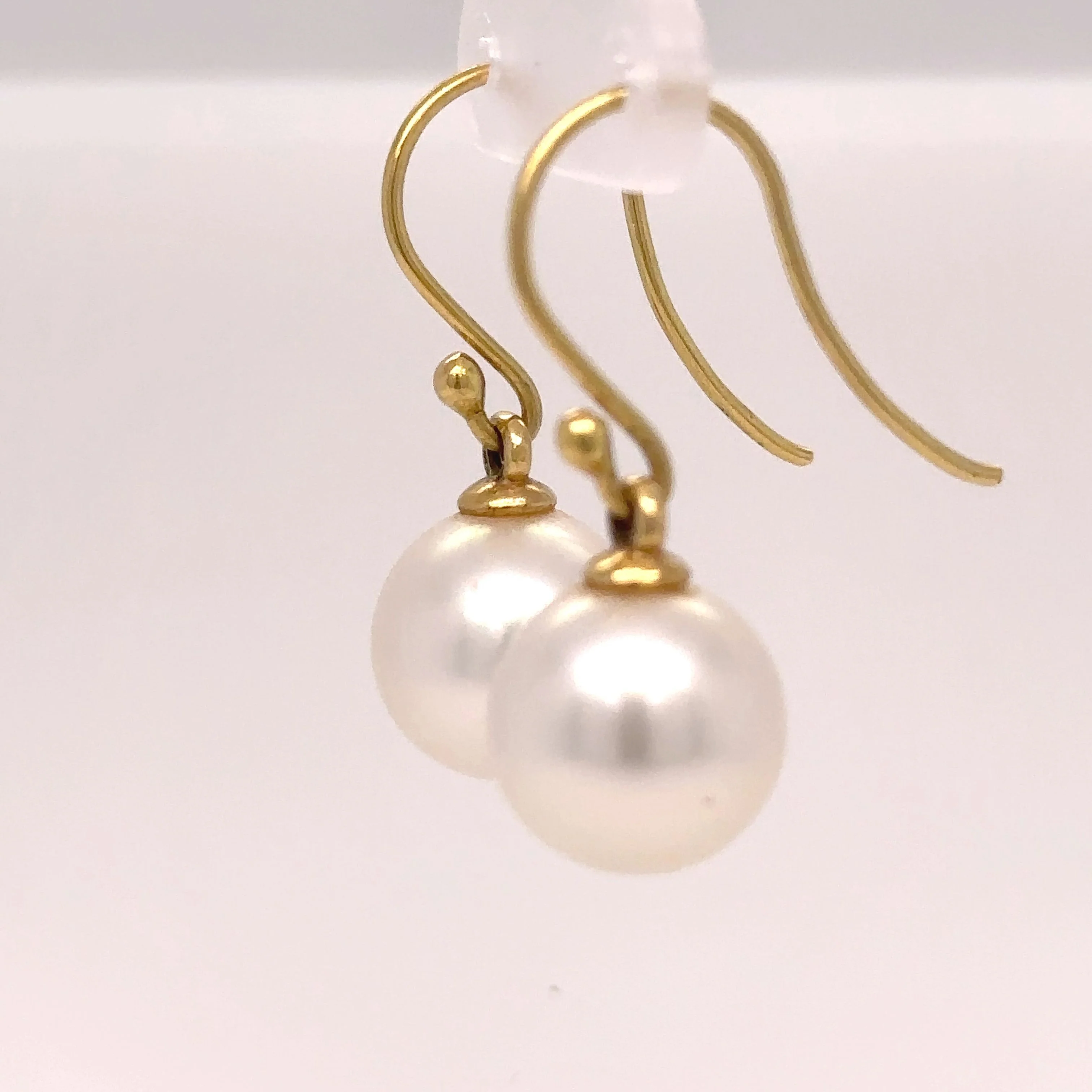Paspaley 18ct Yellow Gold Shepherd Hook Earrings 6.34g - Image 3