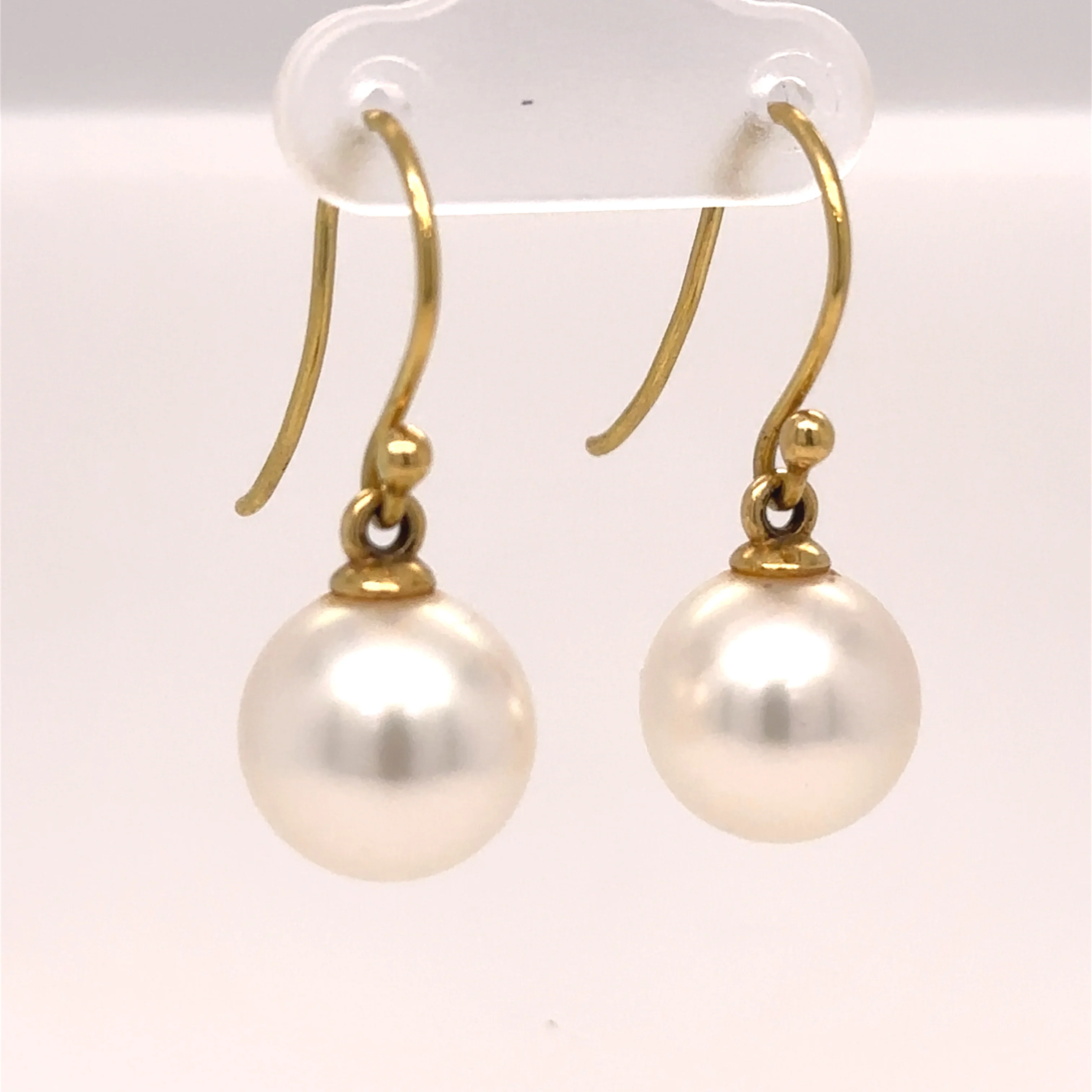 Paspaley 18ct Yellow Gold Shepherd Hook Earrings 6.34g - Image 7
