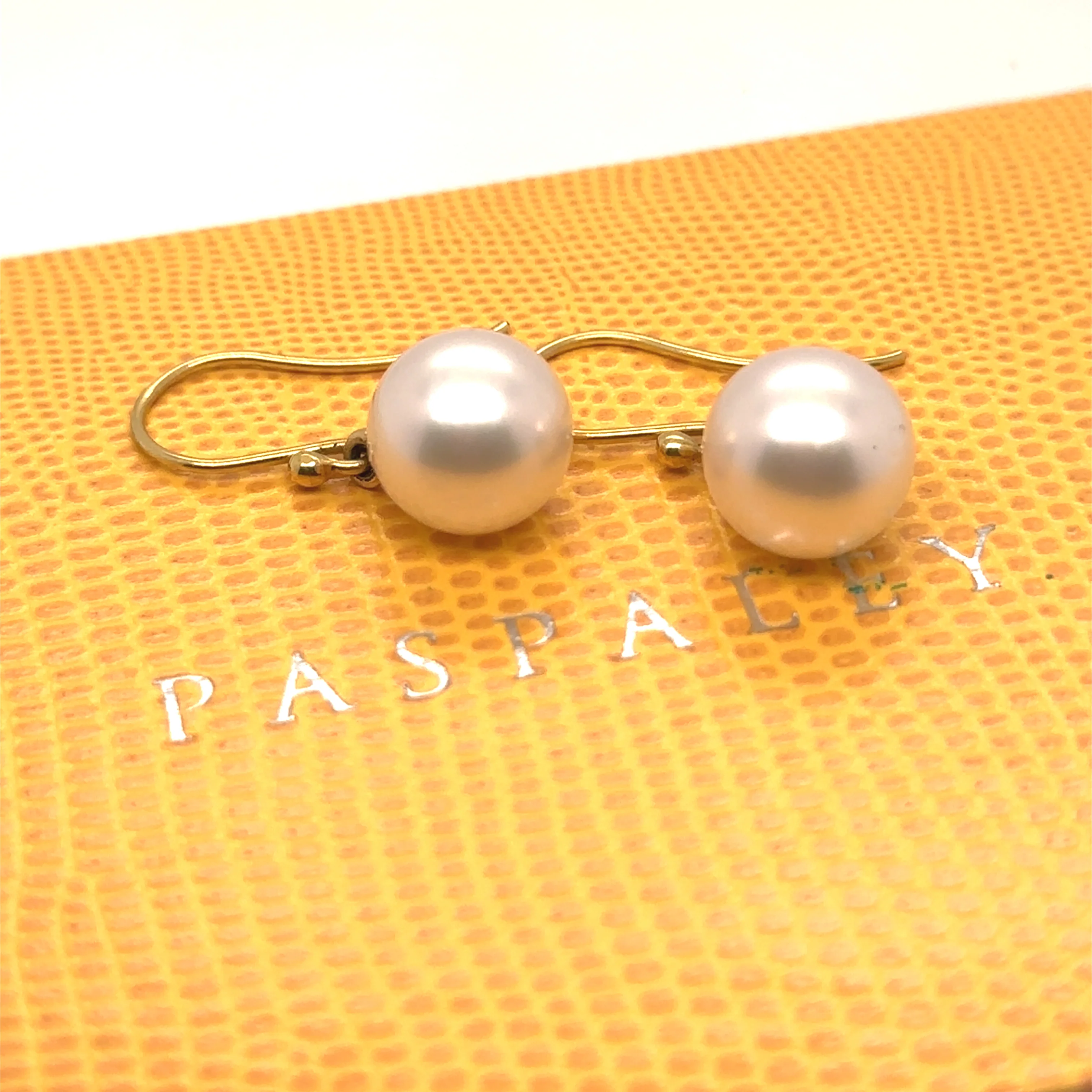 Paspaley 18ct Yellow Gold Shepherd Hook Earrings 6.34g - Image 8