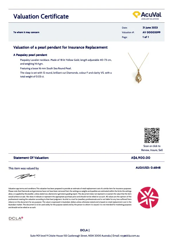 Paspaley Lavalier Pearl Necklace - Image 13