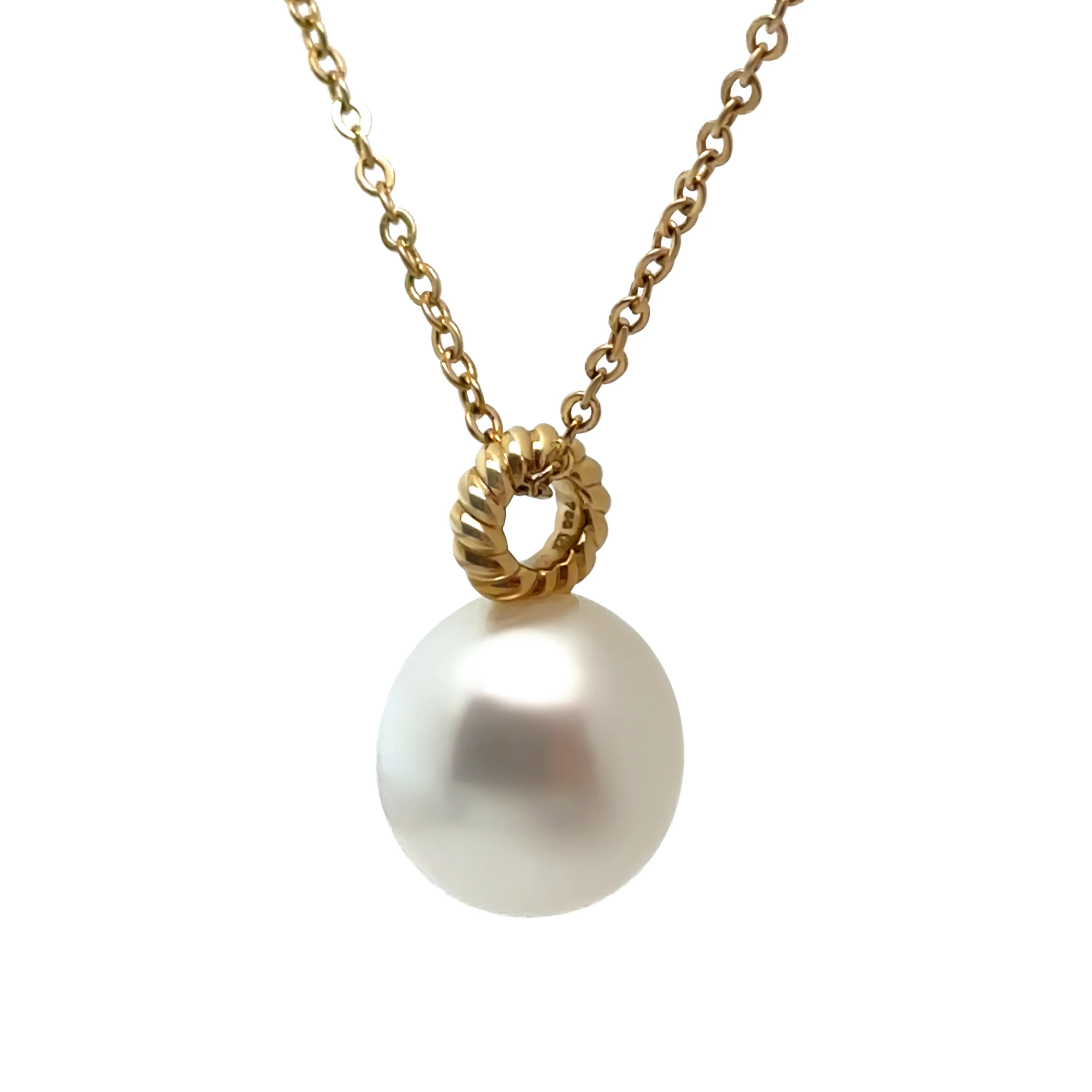 Paspaley South Sea Pearl Dive Rope Pendant with 9ct Yellow Gold Chain 6.32g - Image 3