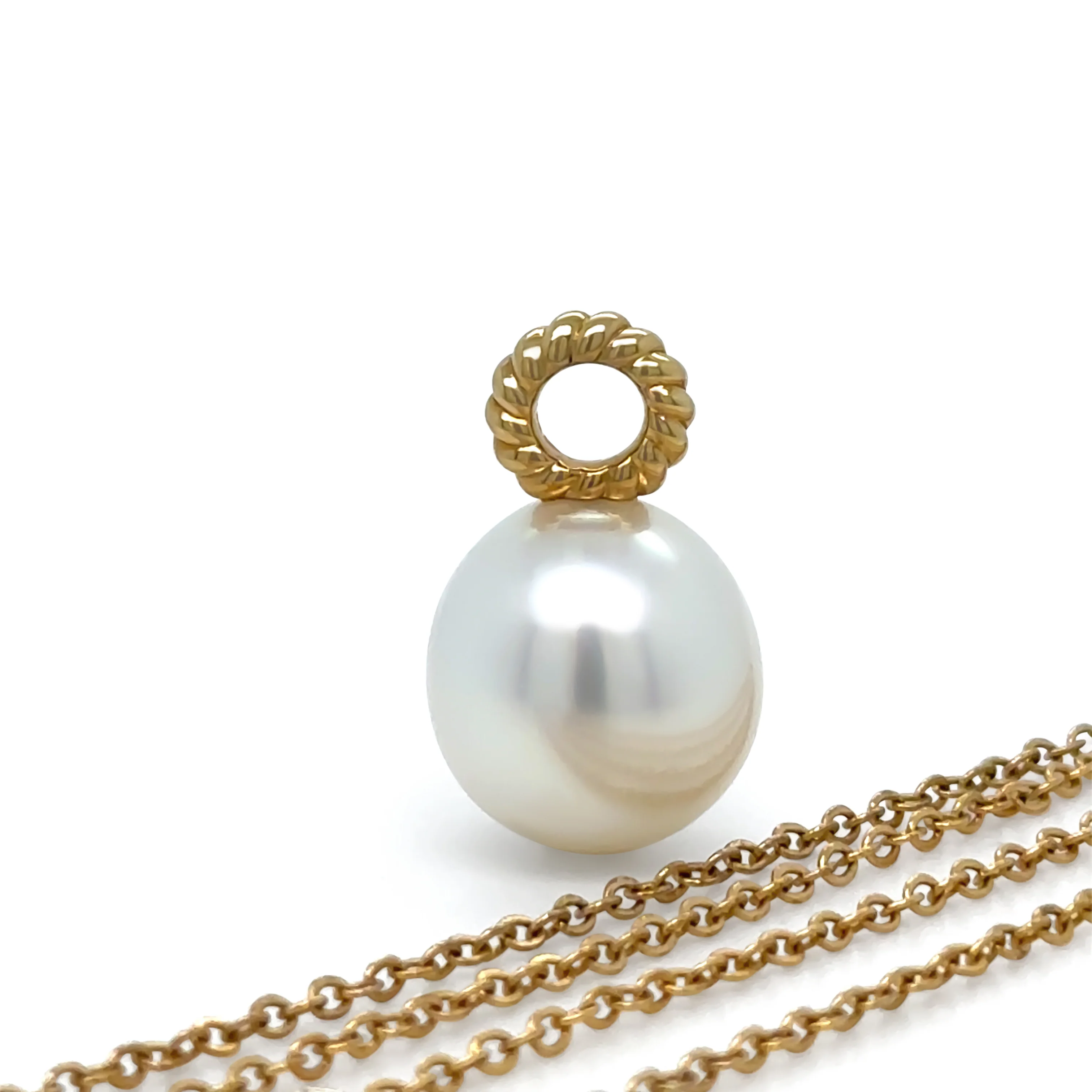 Paspaley South Sea Pearl Dive Rope Pendant with 9ct Yellow Gold Chain 6.32g - Image 4