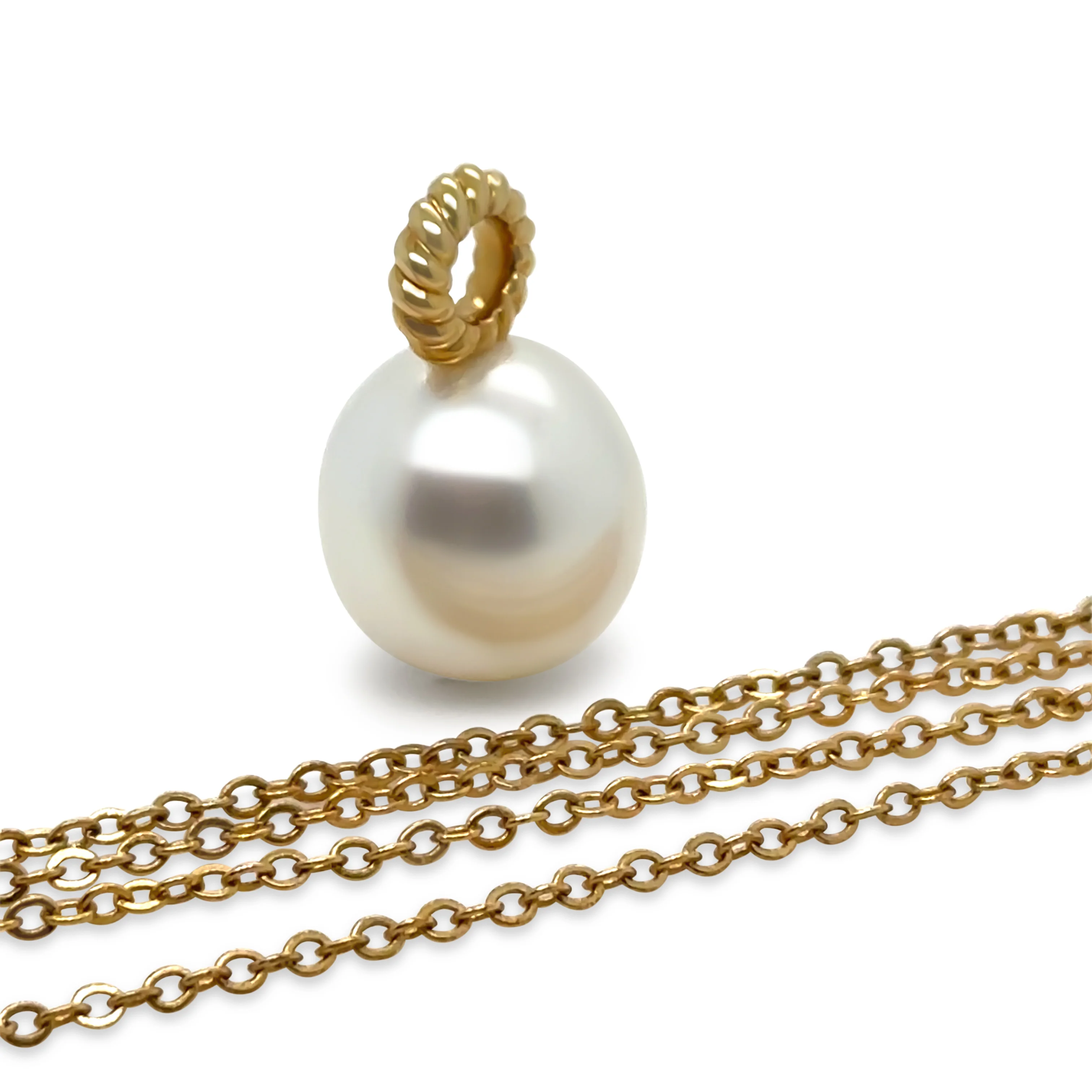 Paspaley South Sea Pearl Dive Rope Pendant with 9ct Yellow Gold Chain 6.32g - Image 5