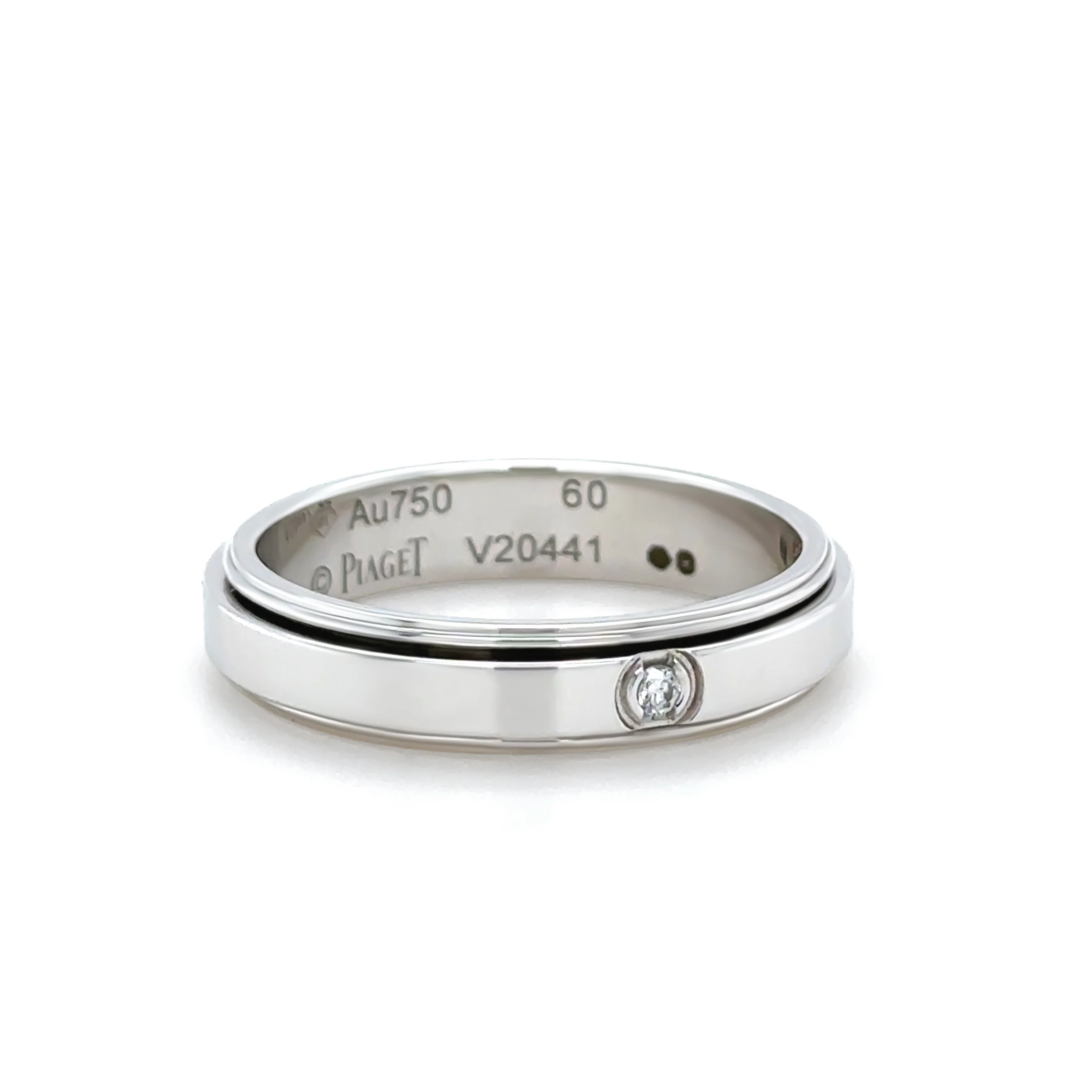 Piaget 18ct White Gold Possession Diamond Spinning Ring 0.02ct 6.31g - Image 3