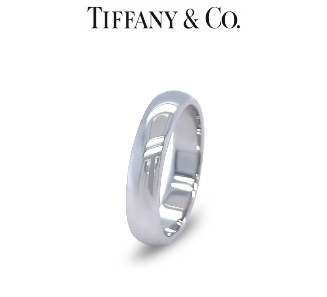 Tiffany & Co Platinum Forever Wedding Band Ring 8.52g
