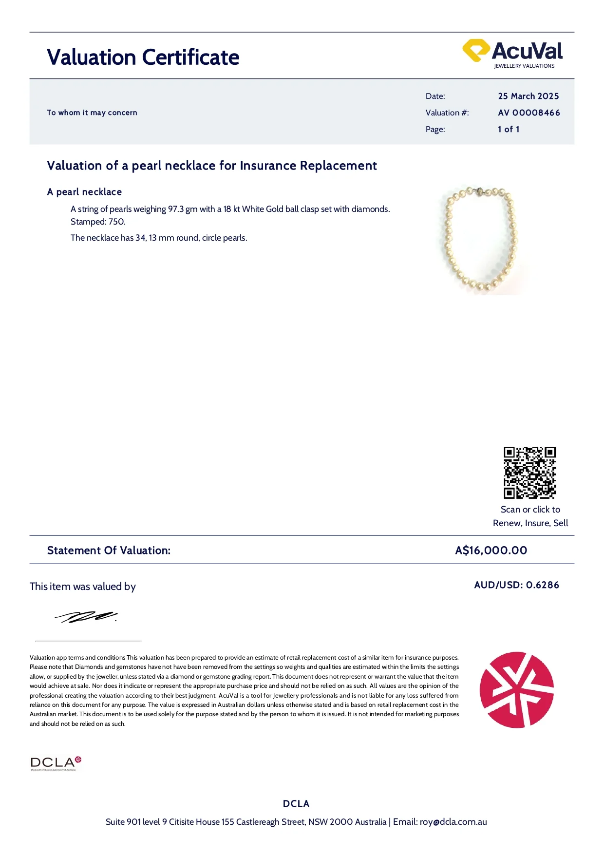 South Sea Pearl Necklace 97.3g - Image 2