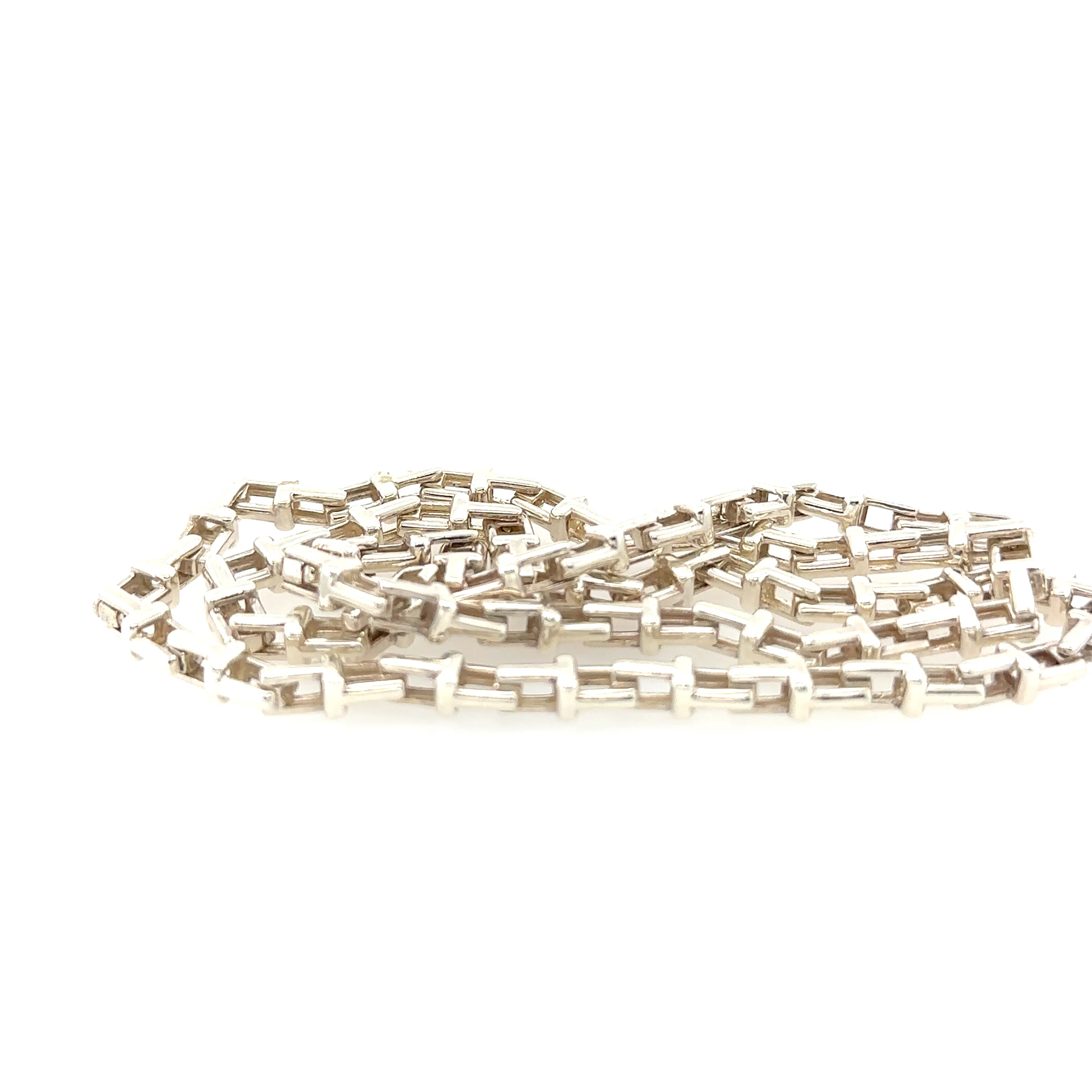 Tiffany and Co Small T Square Chain Necklace (RARE) - Image 3