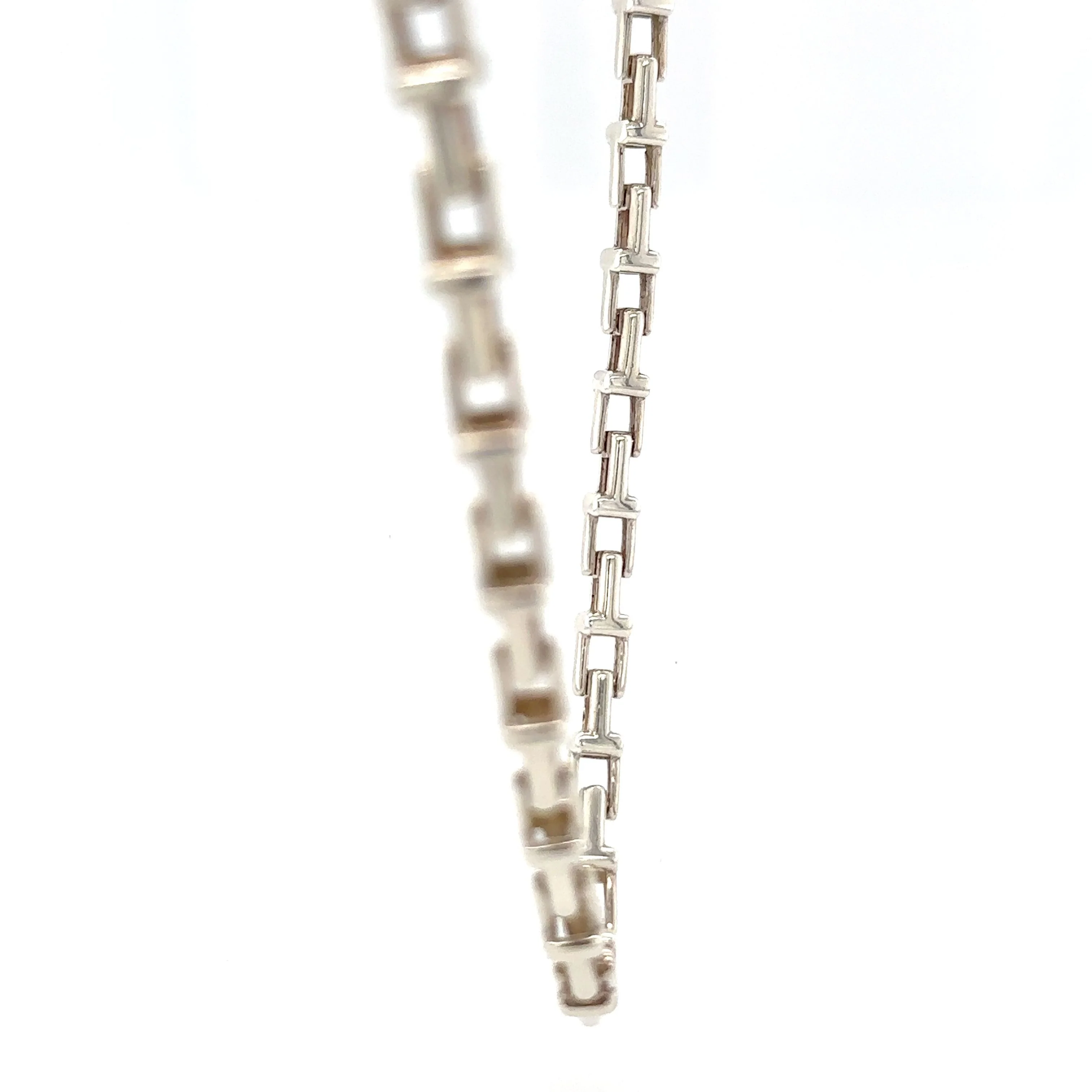 Tiffany and Co Small T Square Chain Necklace (RARE) - Image 4