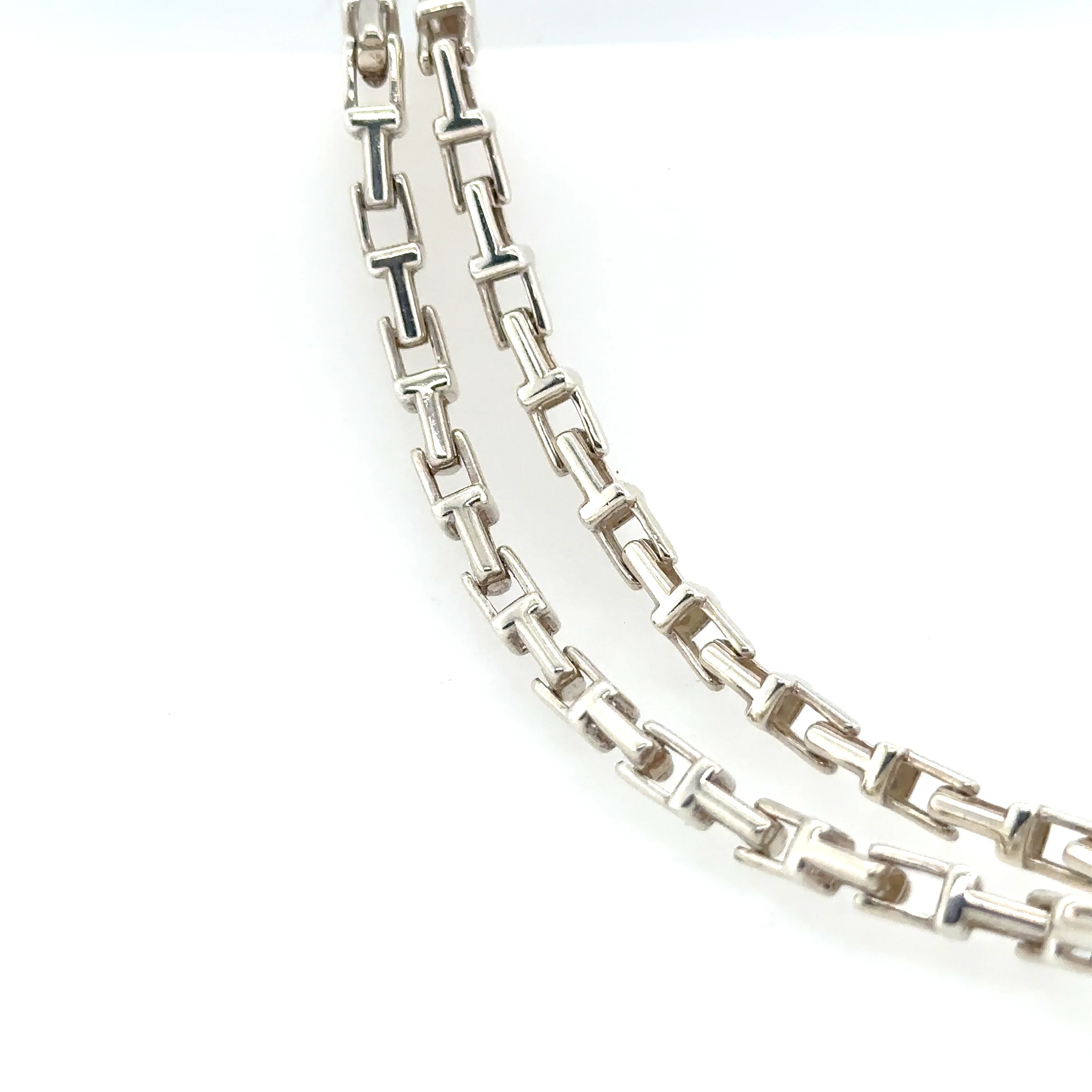 Tiffany and Co Small T Square Chain Necklace (RARE) - Image 5