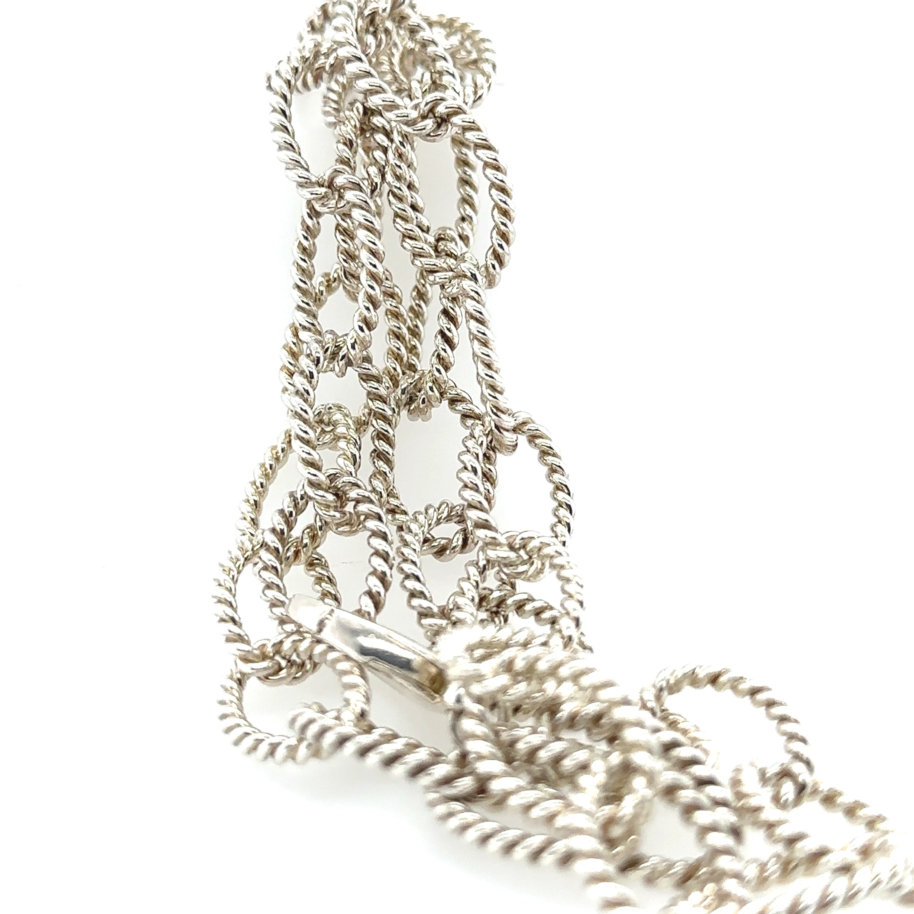 Tiffany and Co Twist Rope Oval Link Necklace (RARE) - Image 3