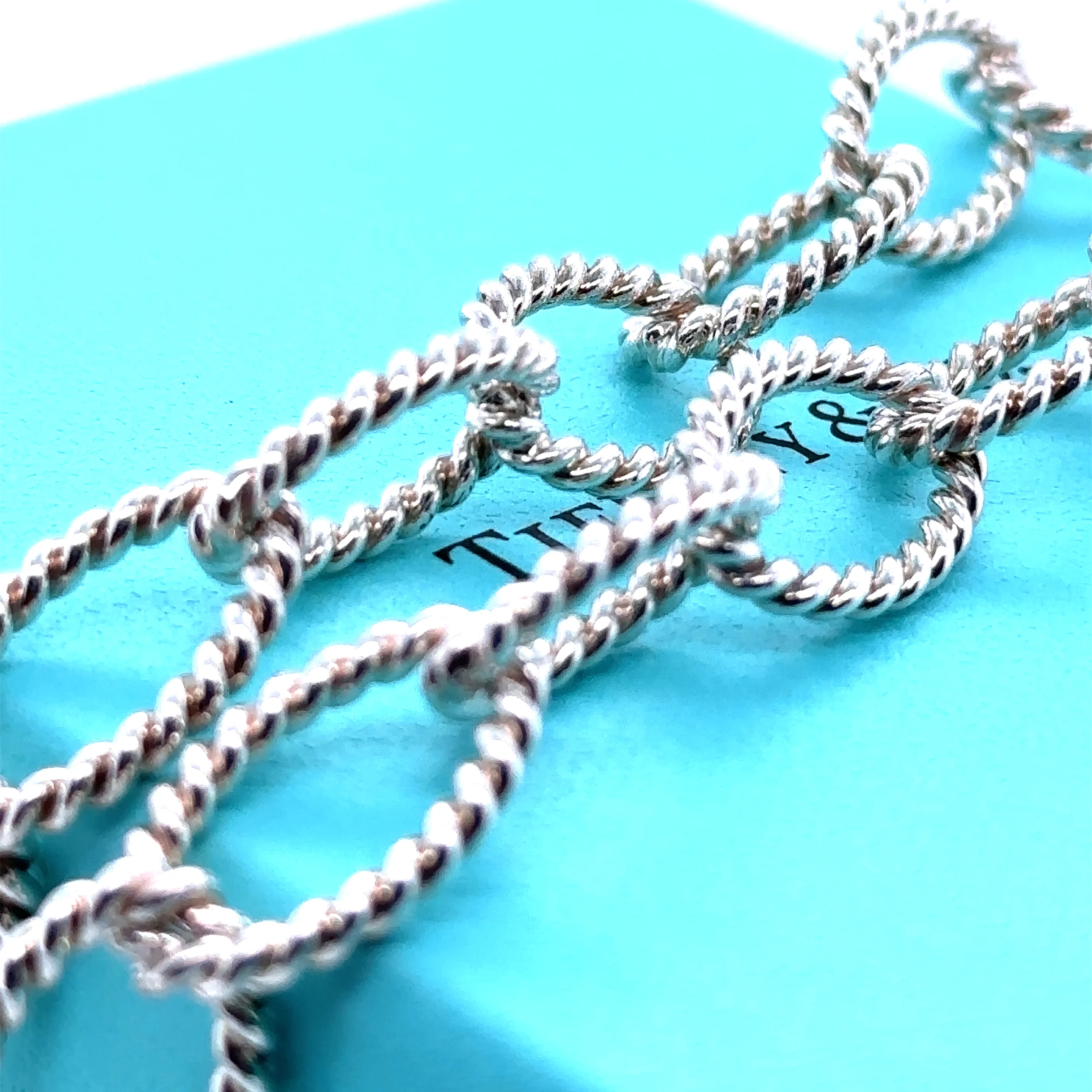 Tiffany and Co Twist Rope Oval Link Necklace (RARE) - Image 4