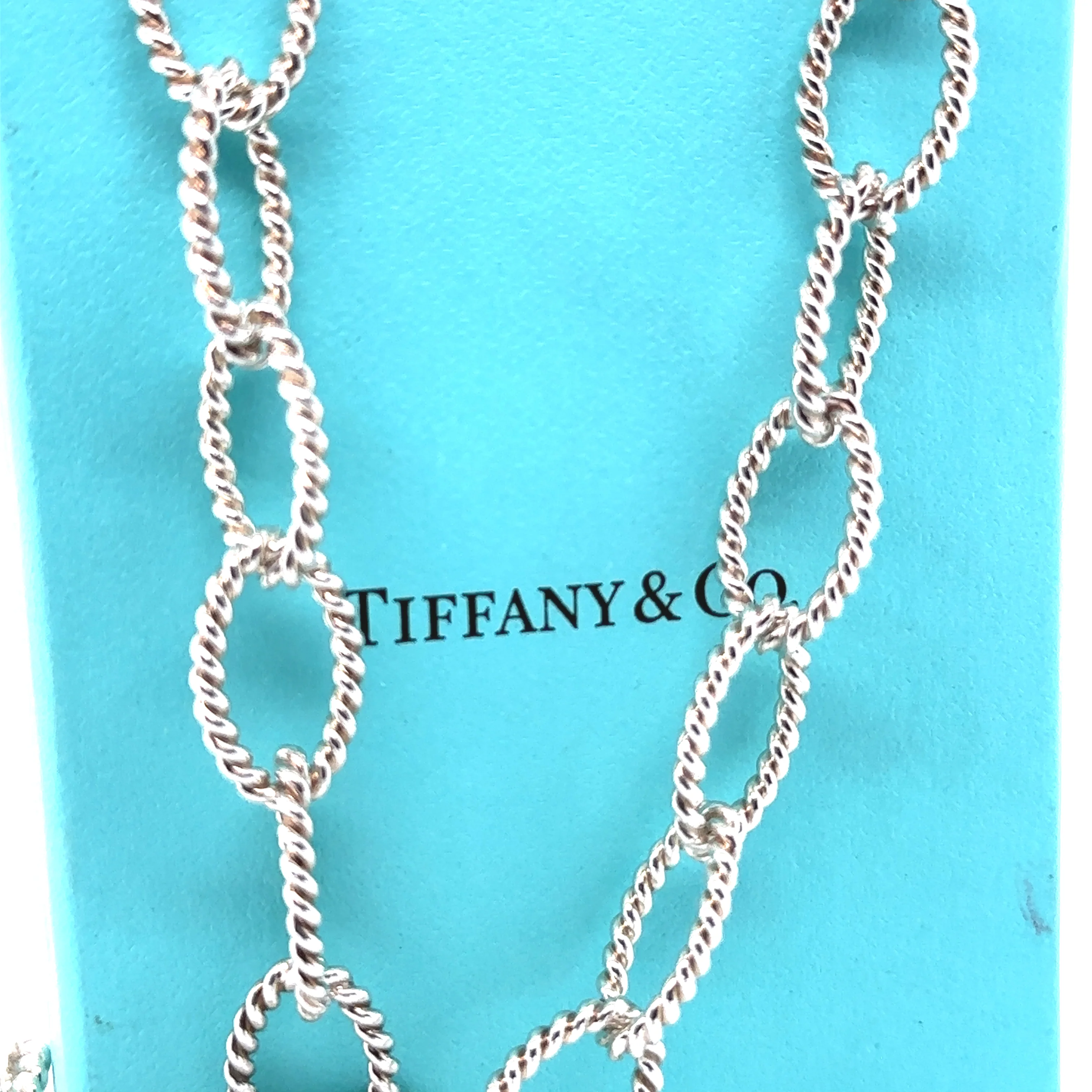 Tiffany and Co Twist Rope Oval Link Necklace (RARE) - Image 5