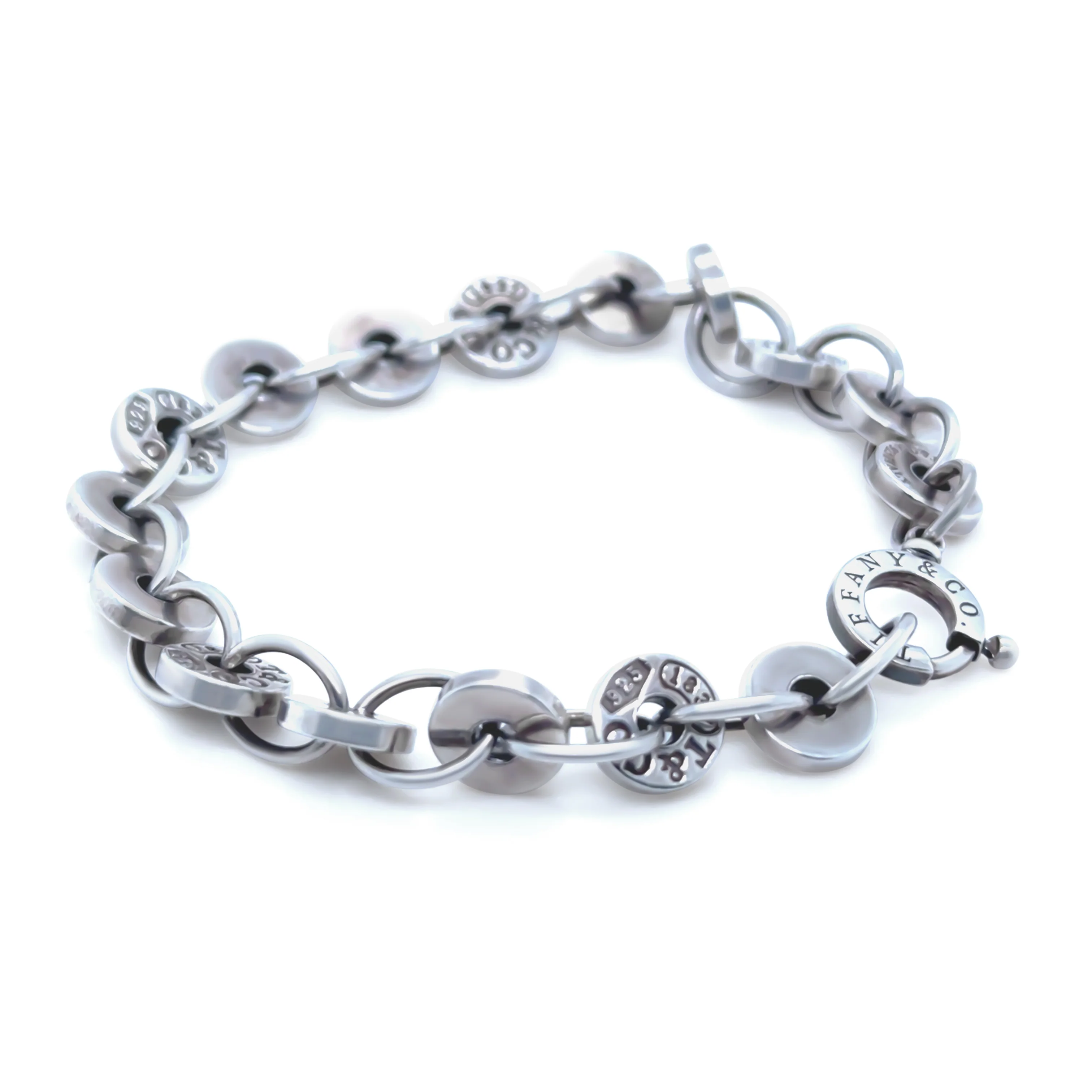 Tiffany & Co. 1837 Circle Sterling Silver Bracelet 25g - Image 3