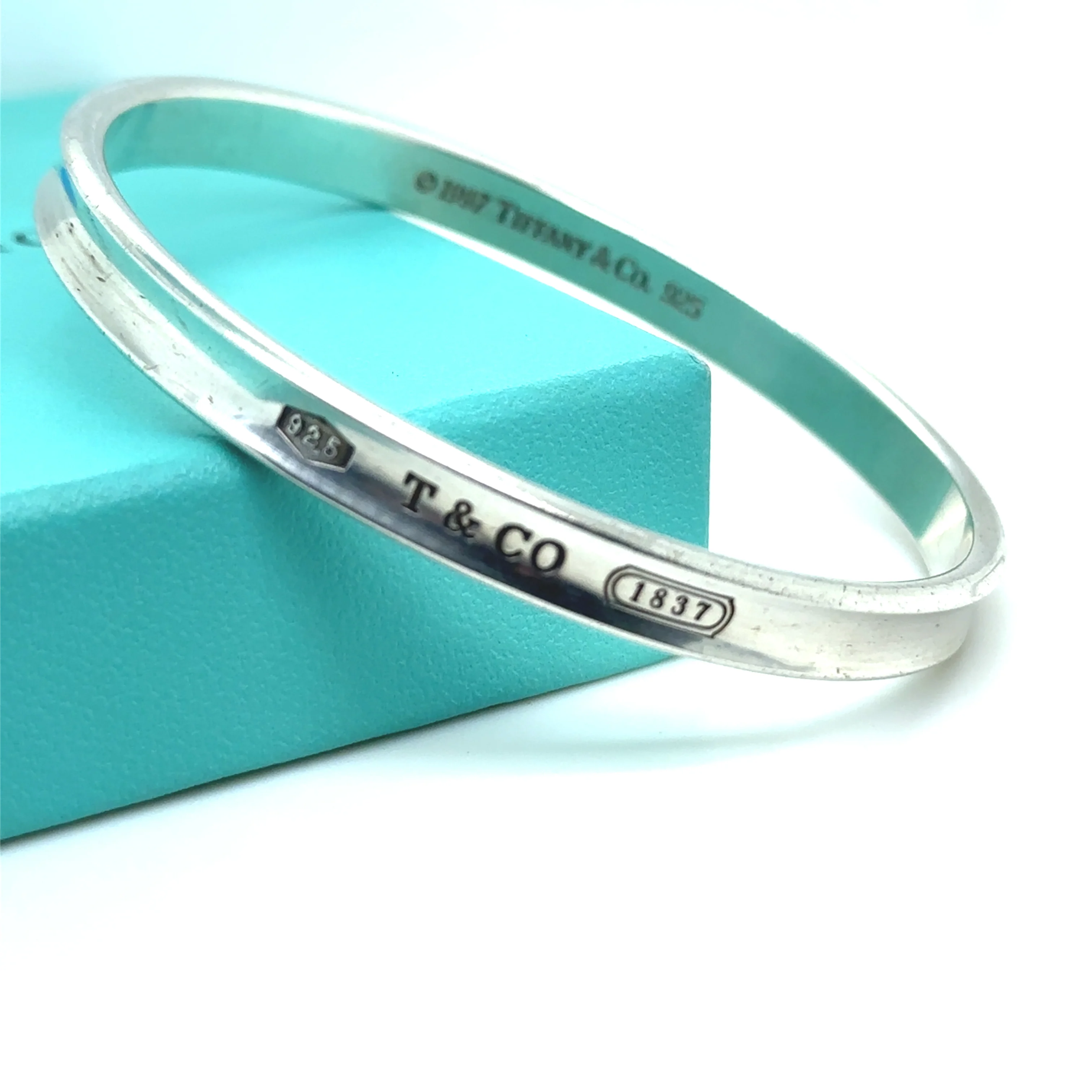 Tiffany & Co. 1837 Narrow Sterling Silver Bracelet 34.15g - Image 7