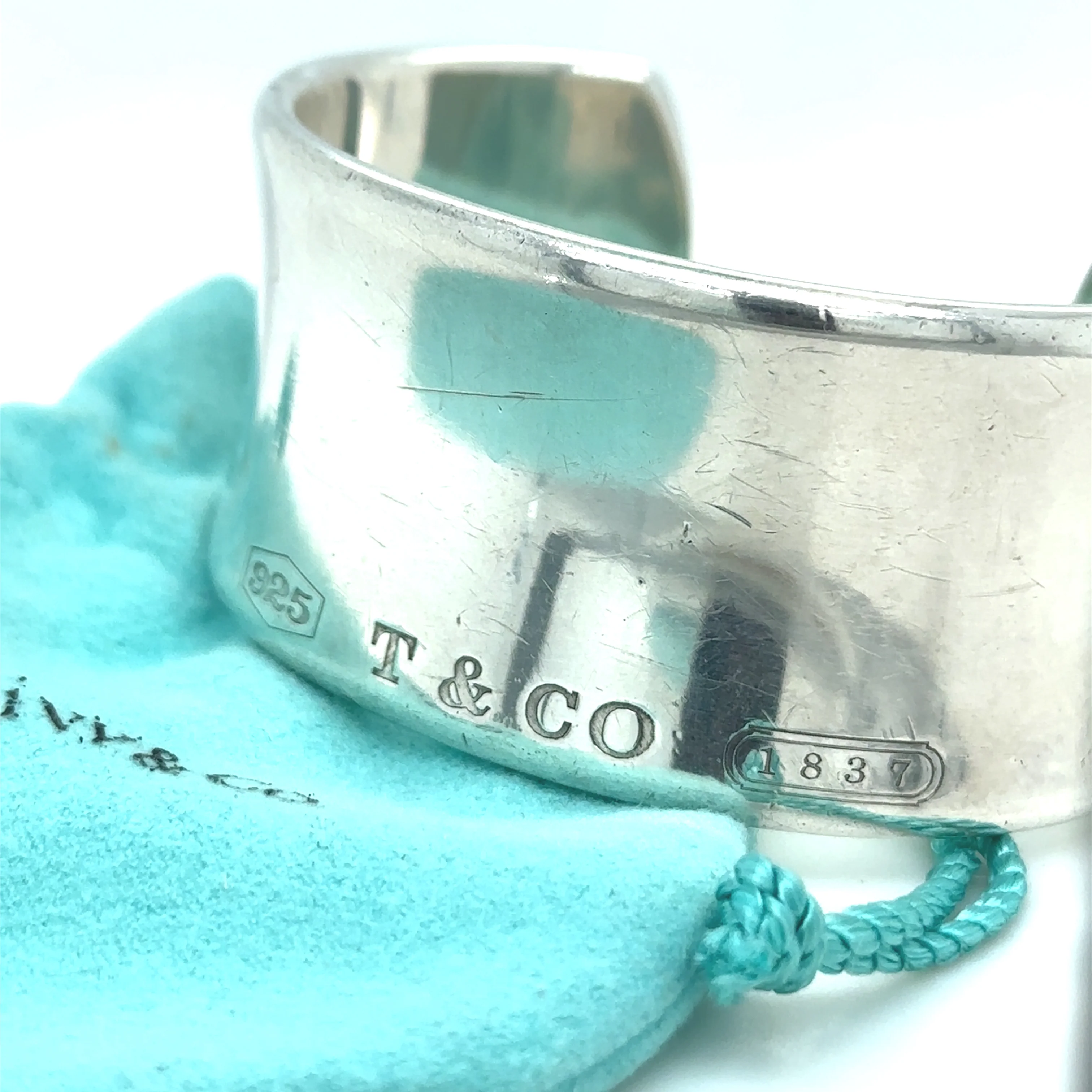 Tiffany & Co. 1837 Sterling Silver Cuff Bracelet 82g - Image 5