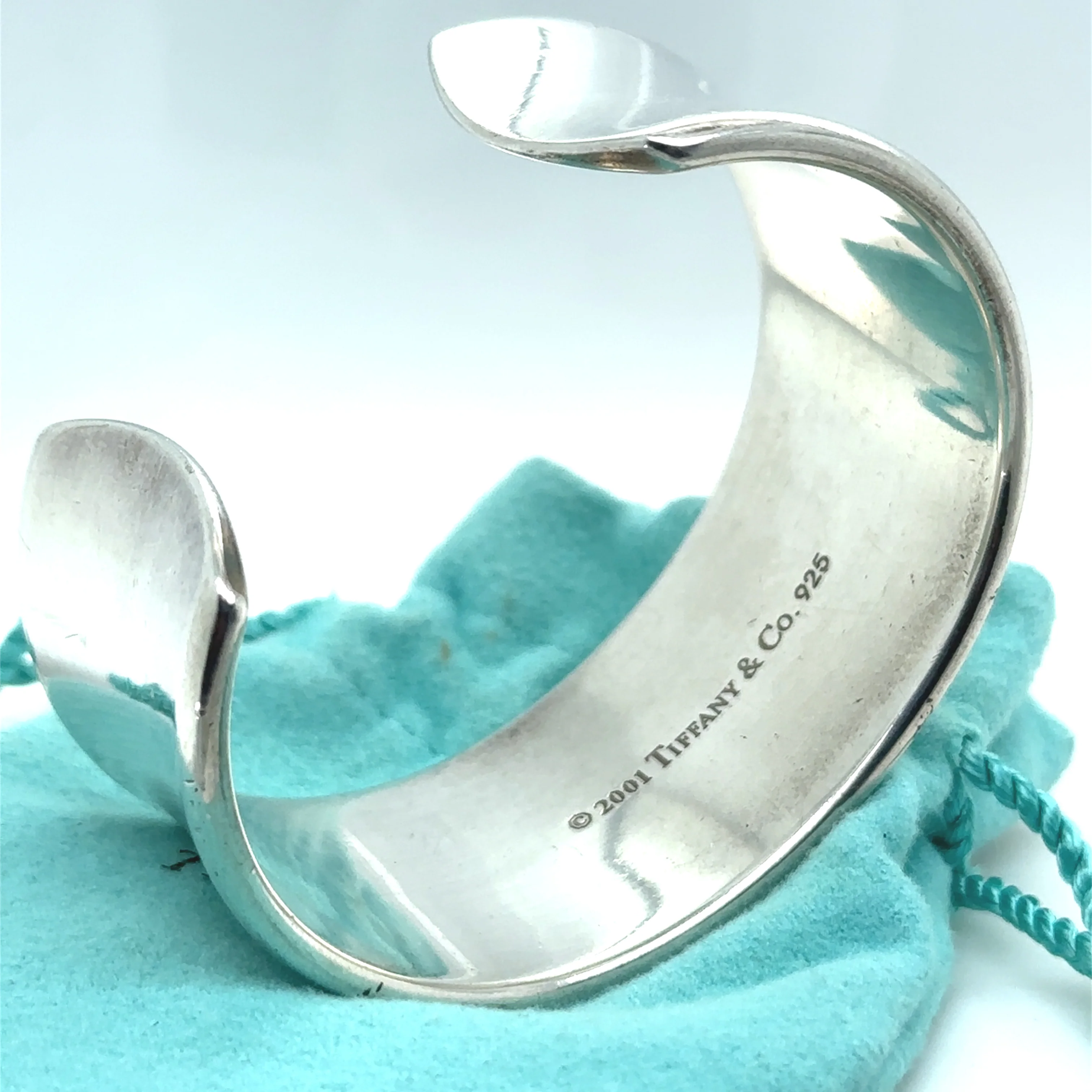 Tiffany & Co. 1837 Sterling Silver Cuff Bracelet 82g - Image 7